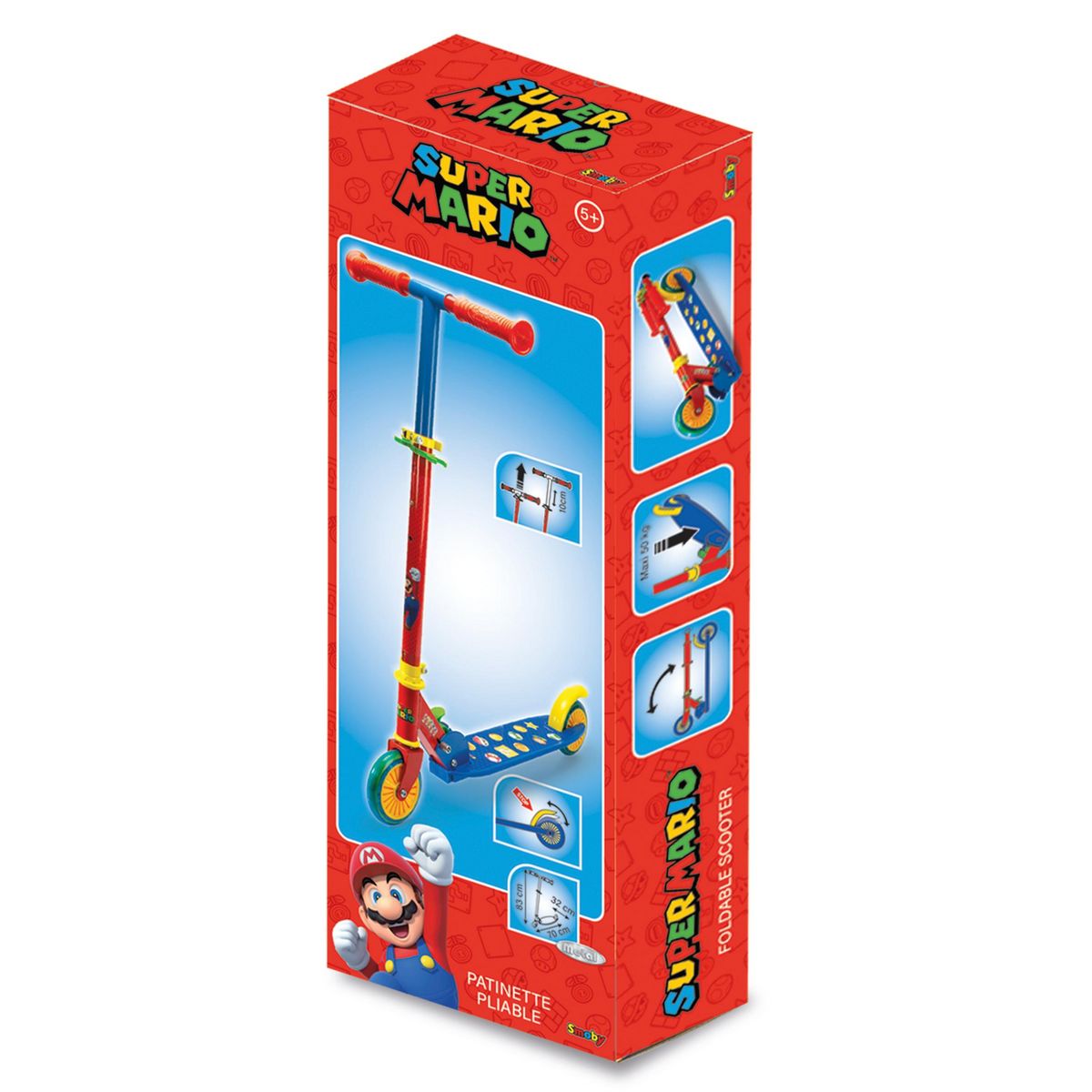 SMOBY Trottinette 2 roues Super Mario