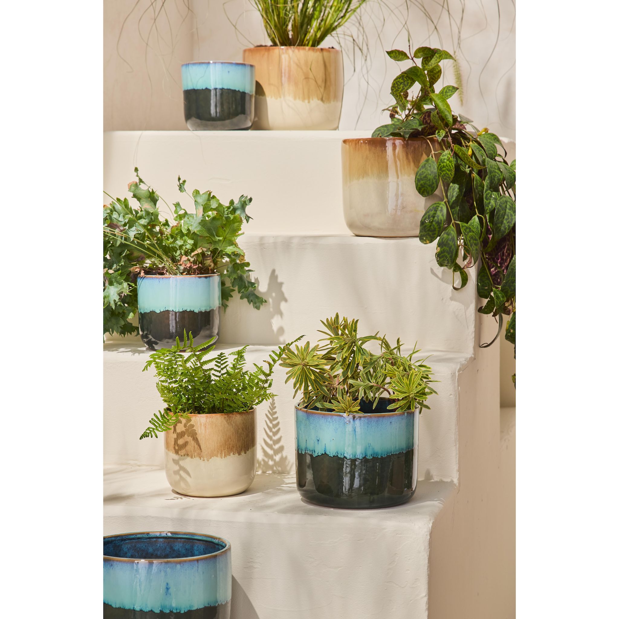 Voir la diapositive 2 : GARDENSTAR Cache-pot ceramique d17 cm ass4