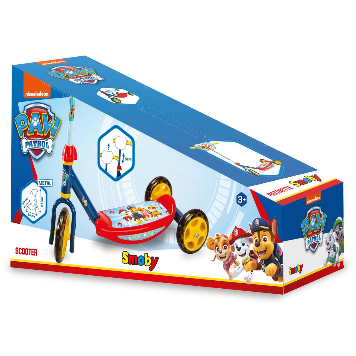 SMOBY Trottinette 3 roues Pat Patrouille