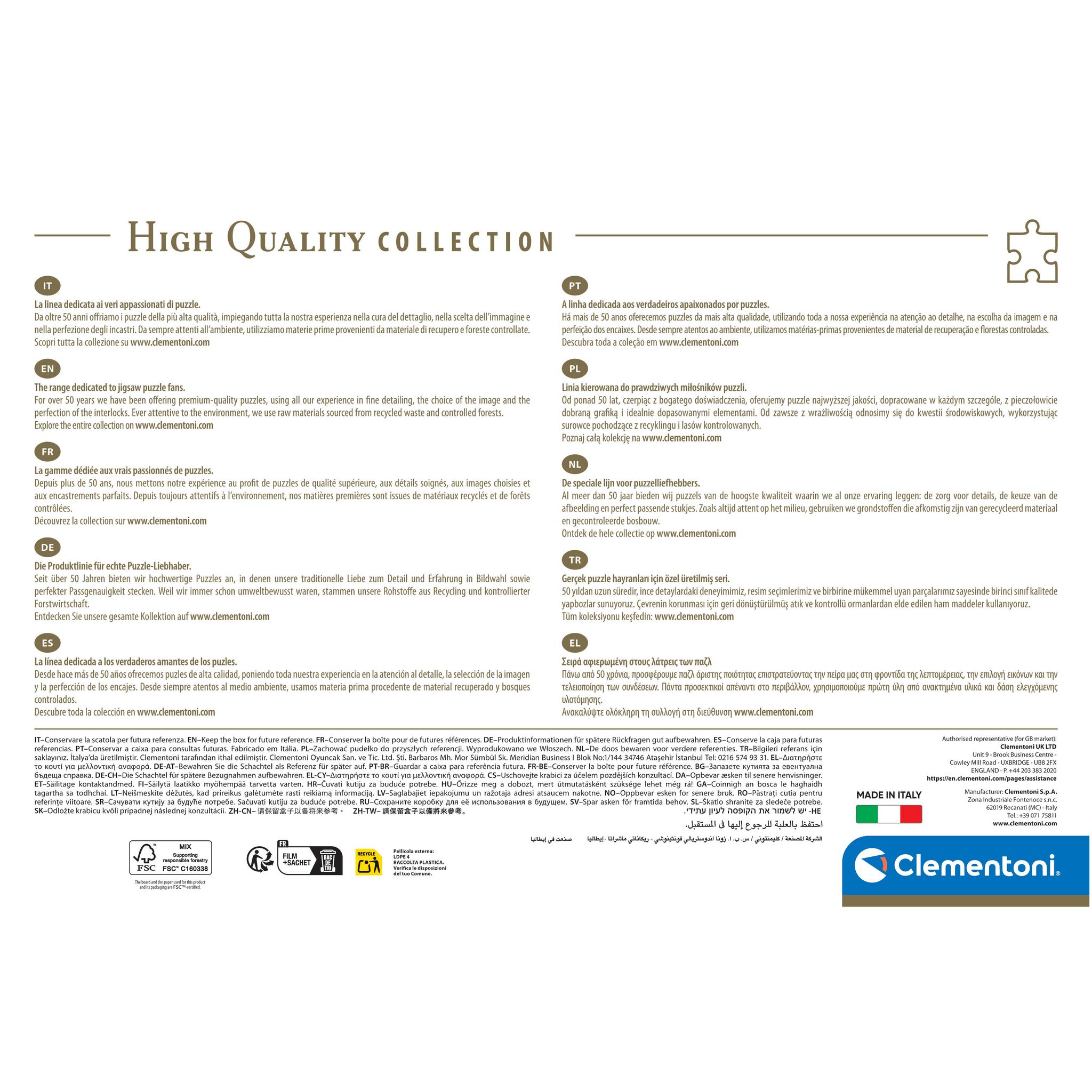 Voir la diapositive 5 : CLEMENTONI Puzzle 2x1000 pièces + 1x500 pièces Haute Qualité Collection