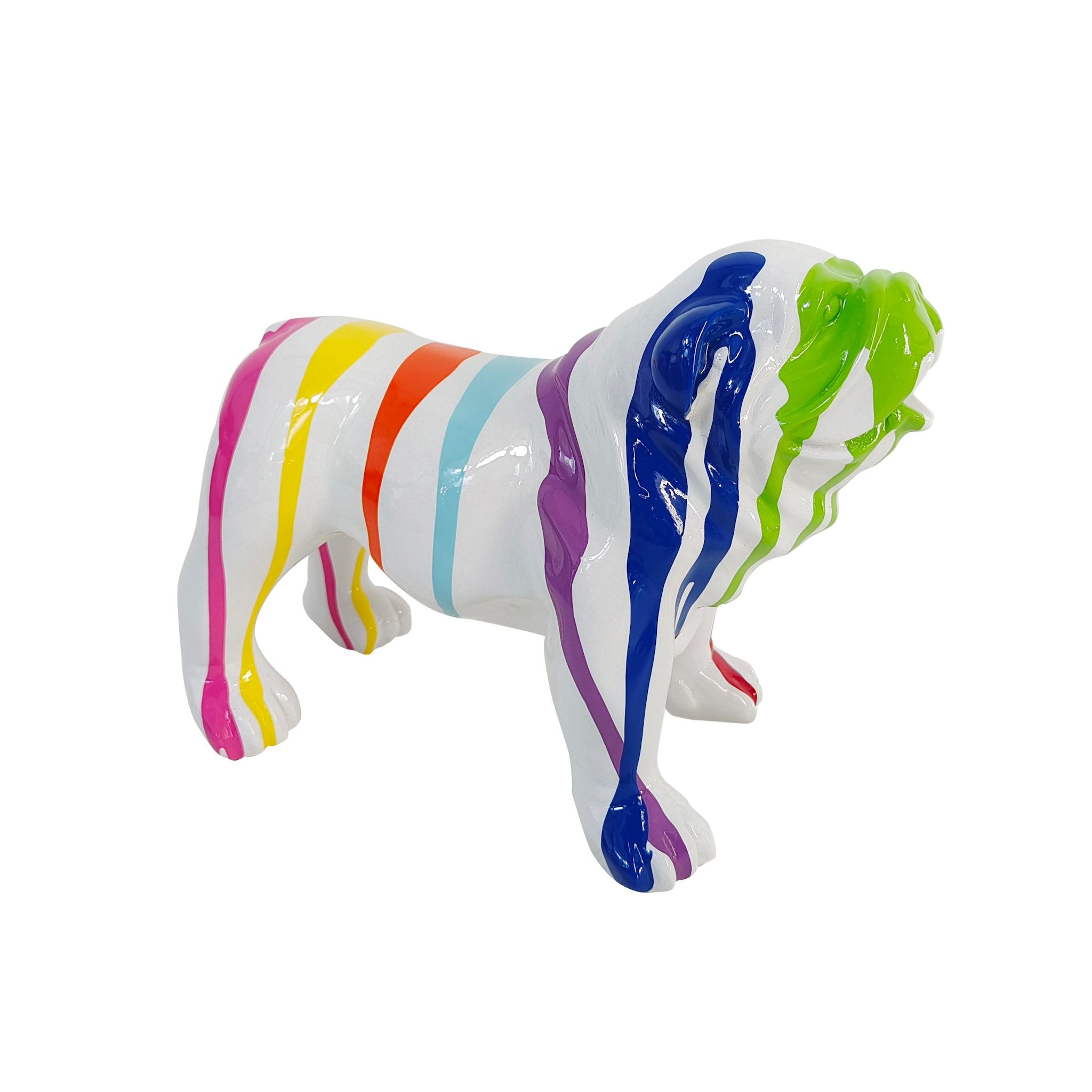 GARDENSTAR Bulldog en résine peint 19cm
