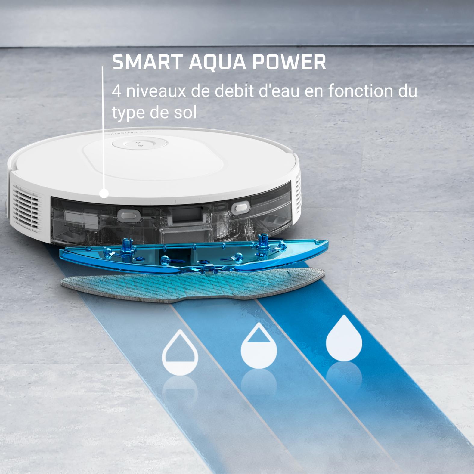 Voir la diapositive 4 : ROWENTA Aspirateur robot laveur RR8497WH - Blanc