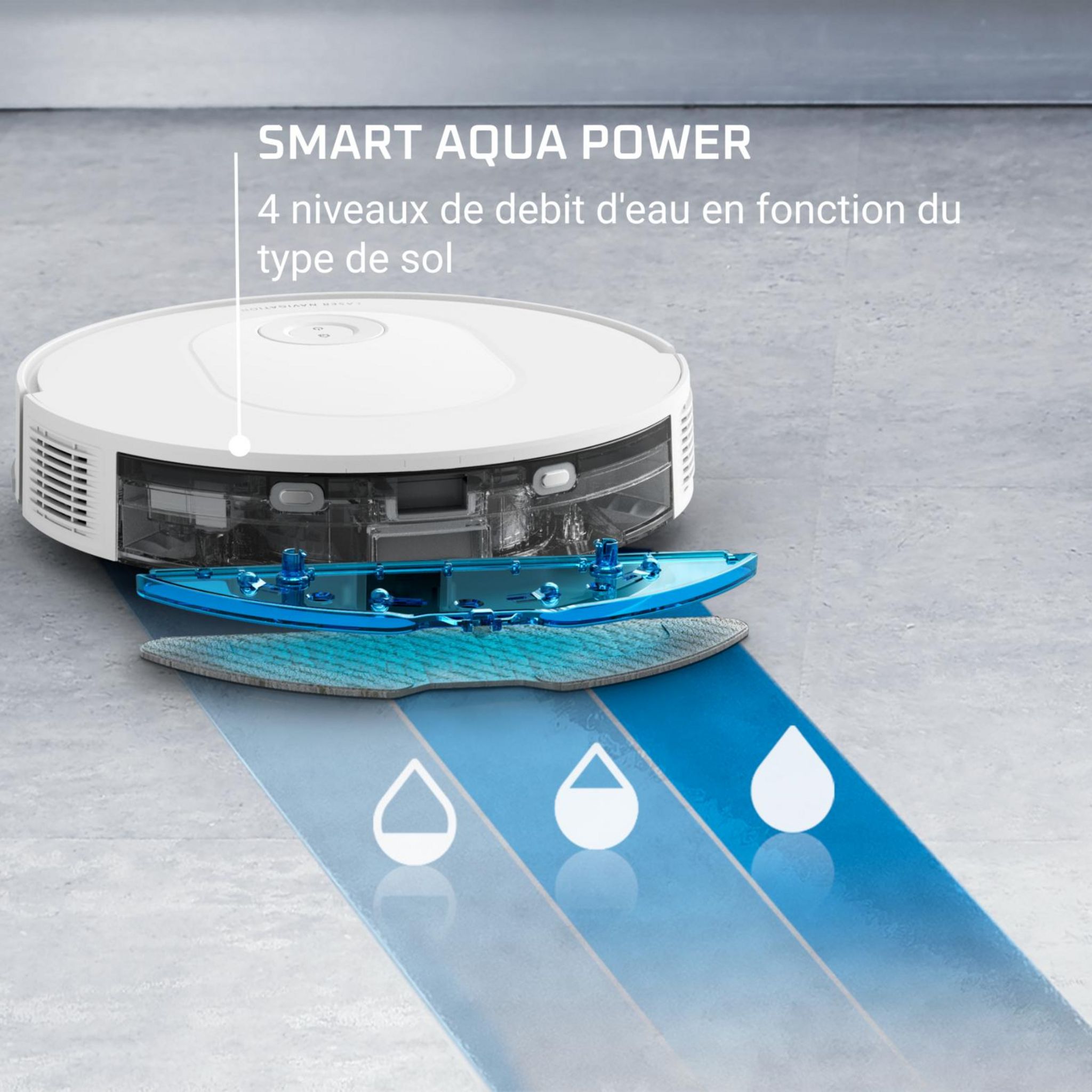 Voir la diapositive 4 : ROWENTA Aspirateur robot laveur RR8497WH - Blanc