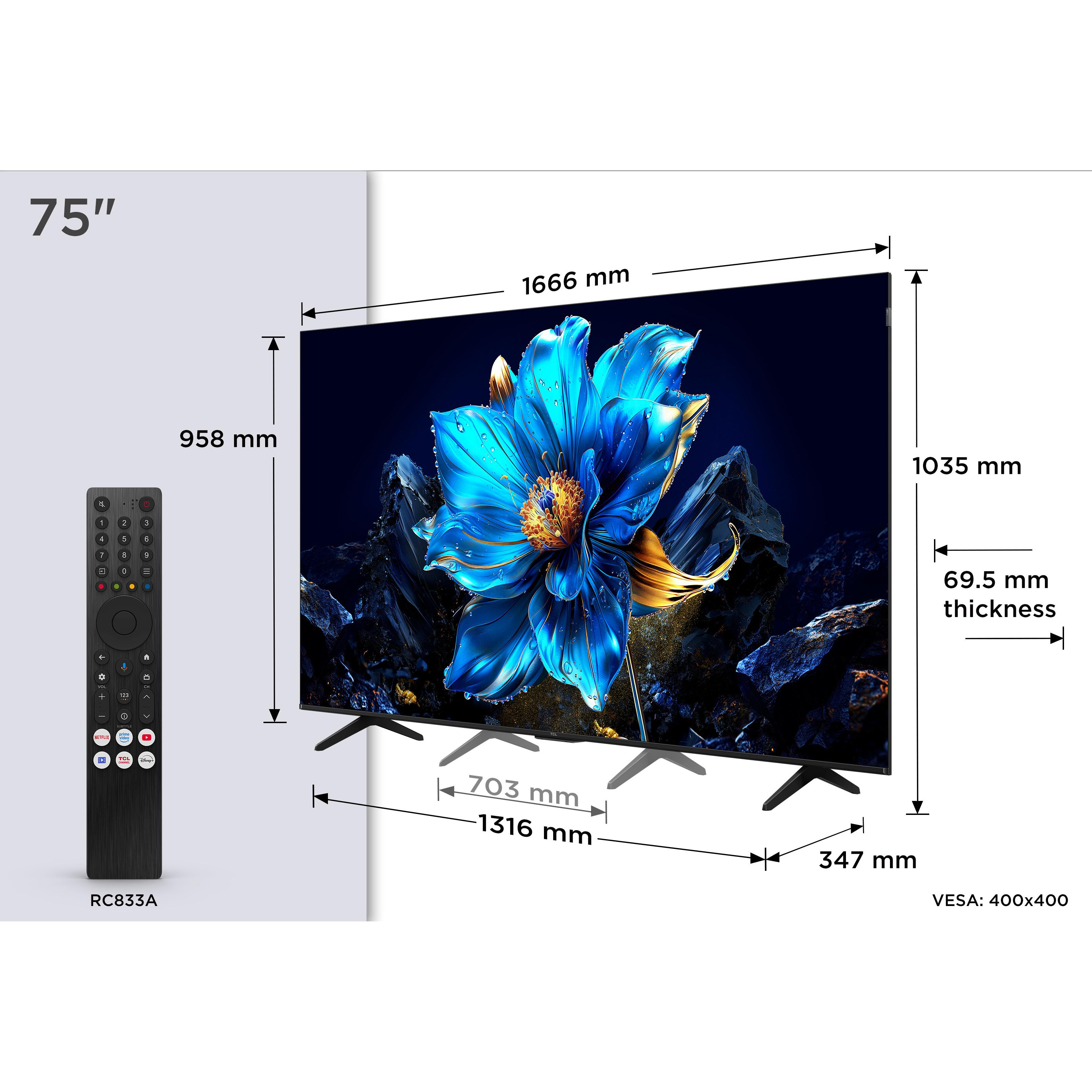 Voir la diapositive 6 : TCL TV QLED 75P7K 2025