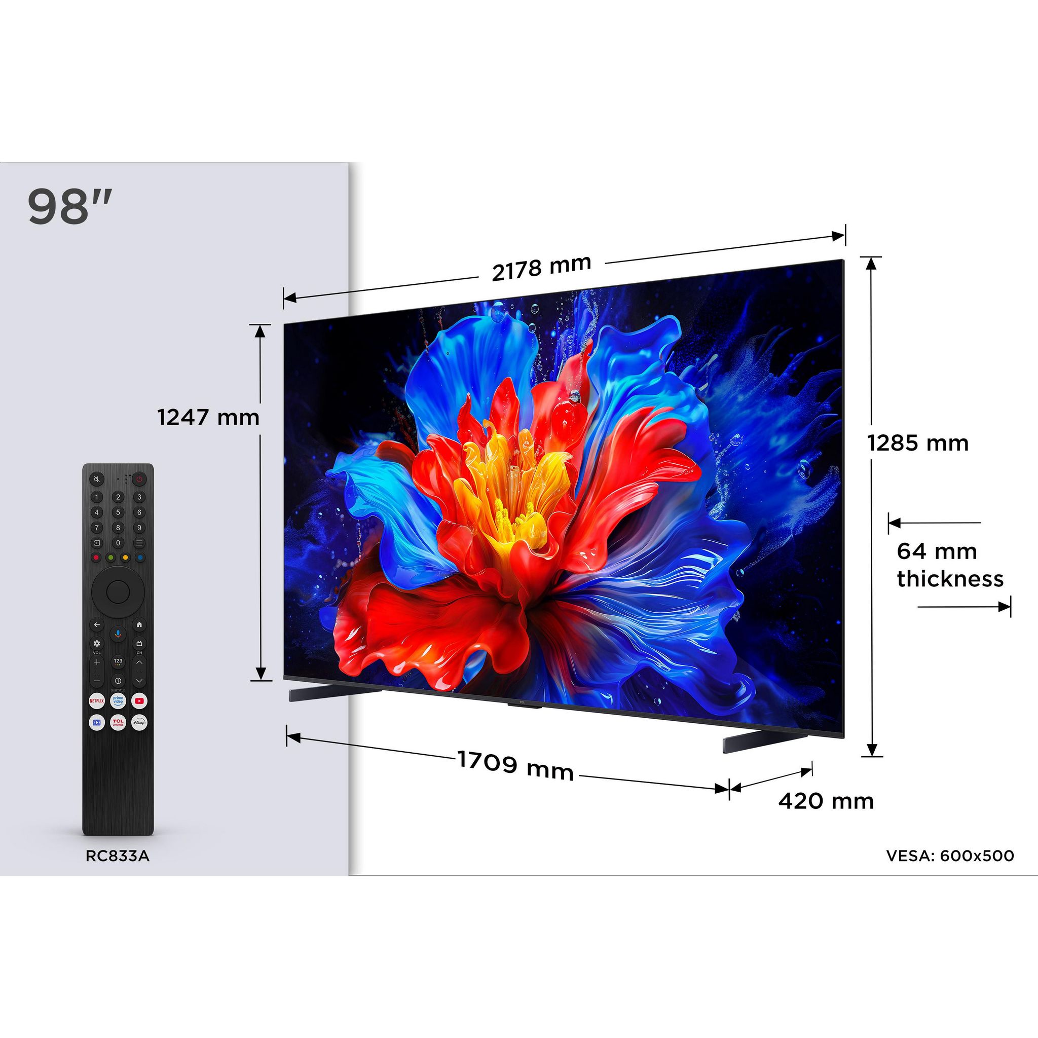 Voir la diapositive 8 : TCL TV QLED 98P8K