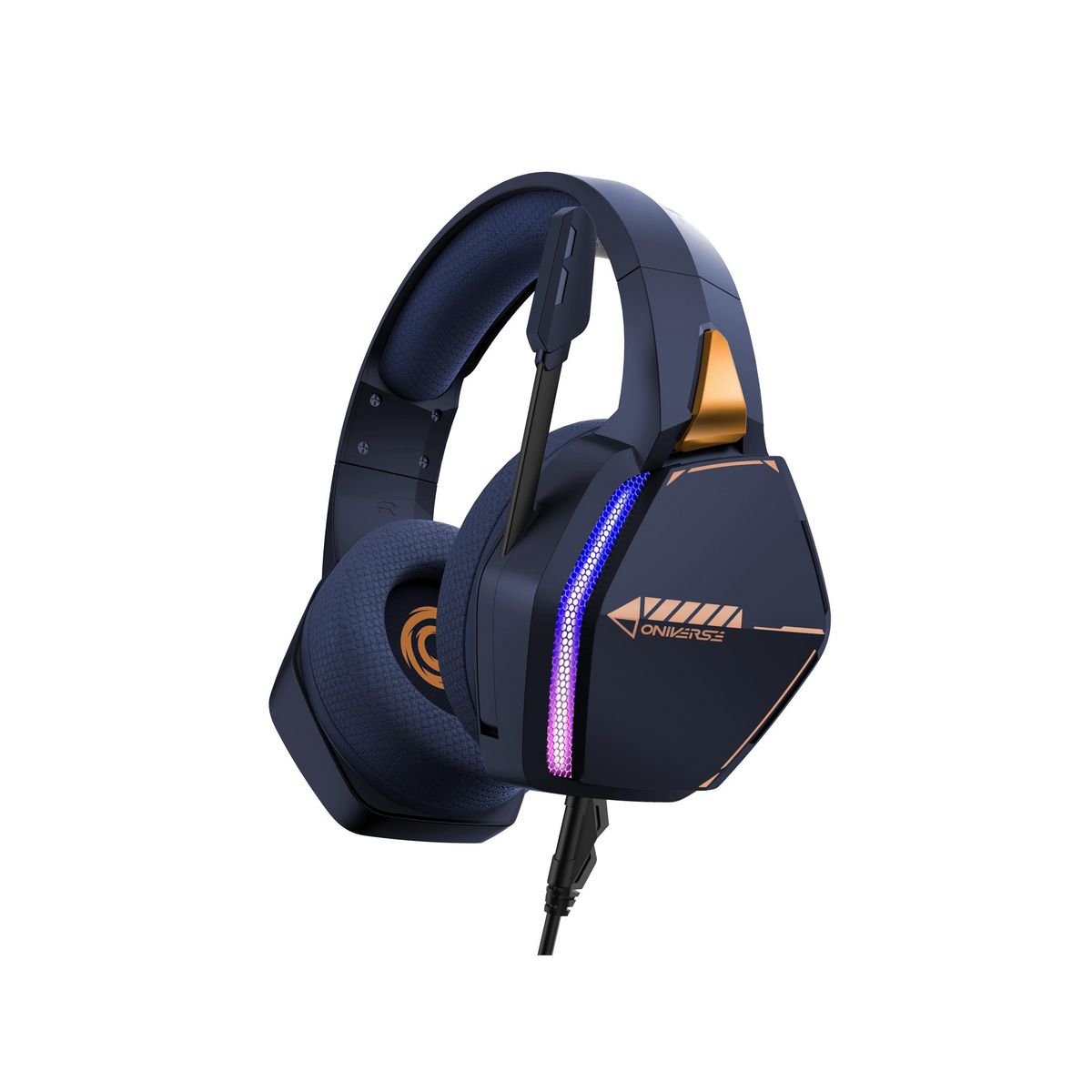 ONIVERSE Casque Gaming LED Nebula Bleu Abysse Multiplateforme