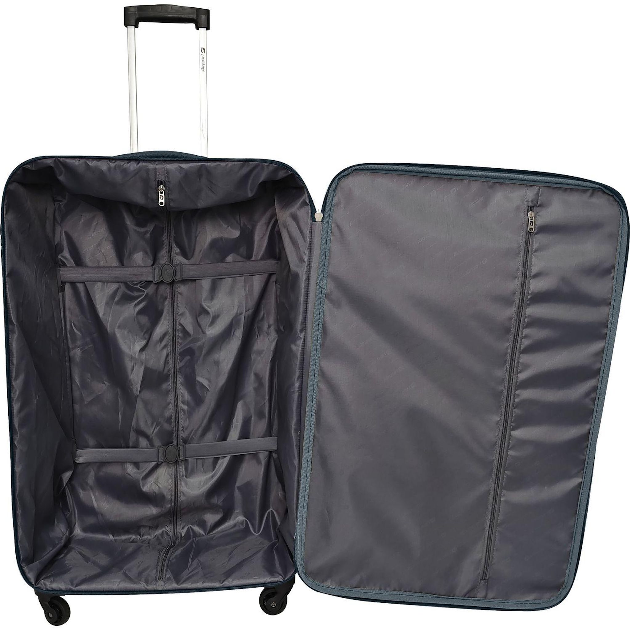 Voir la diapositive 7 : AIRPORT Valise souple GLAM 4 roues 45 cm - Gris canard