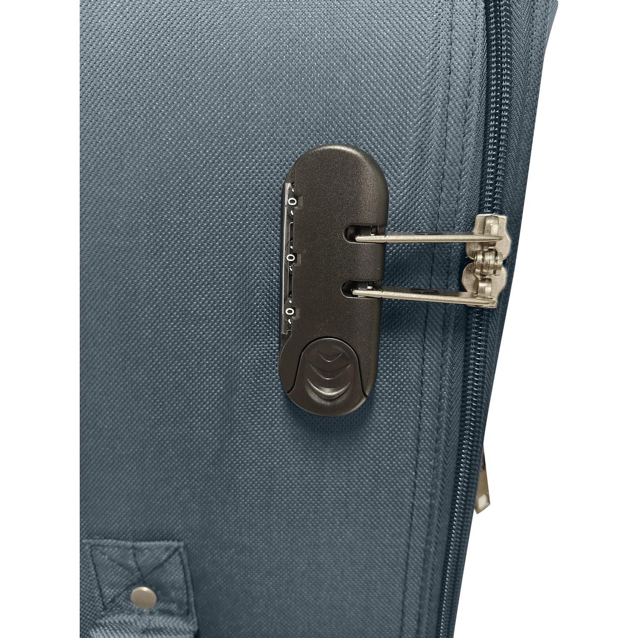 Voir la diapositive 8 : AIRPORT Valise souple GLAM 4 roues 45 cm - Gris canard