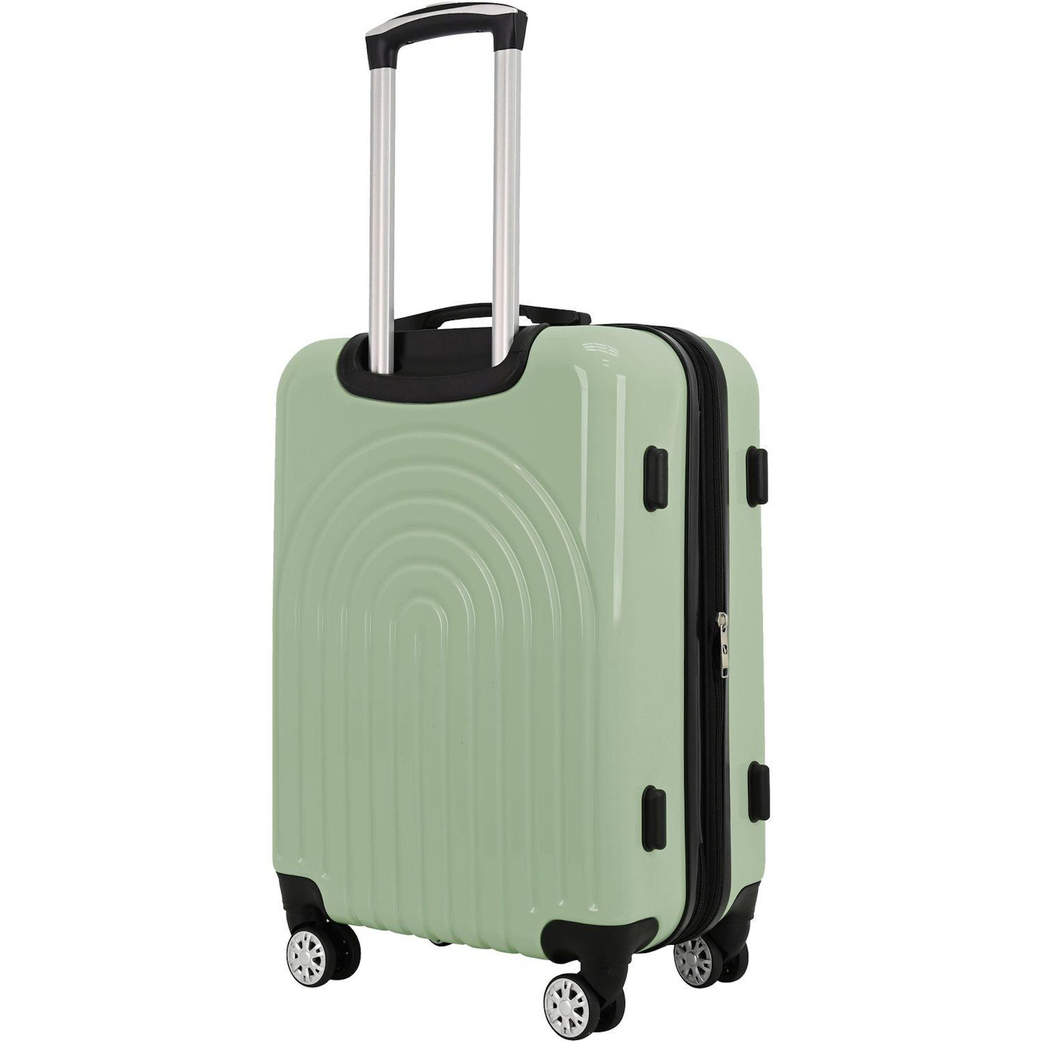 Voir la diapositive 3 : AIRPORT Valise ABS Boho 60cm 8 roues extensible - Vert