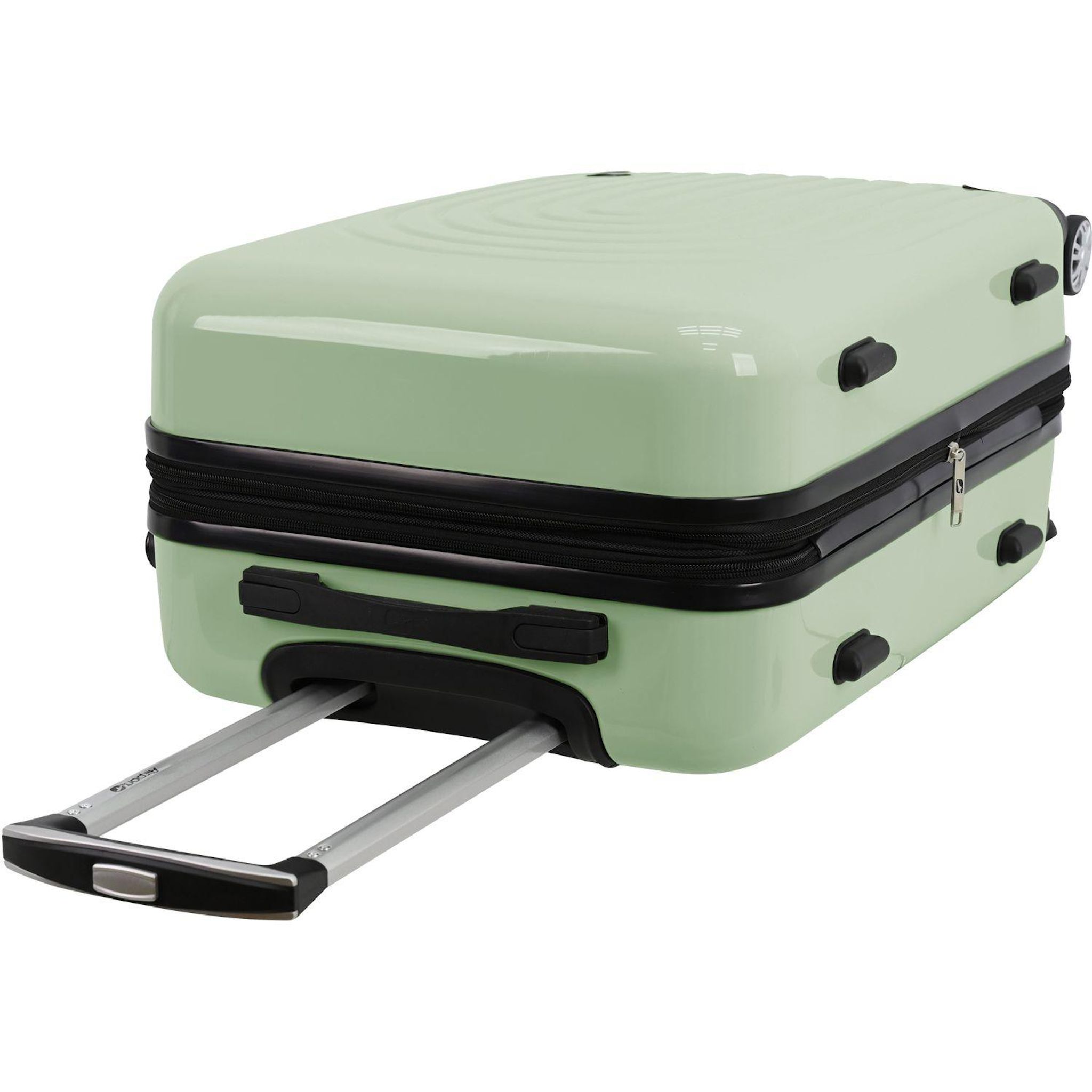 Voir la diapositive 4 : AIRPORT Valise ABS Boho 60cm 8 roues extensible - Vert