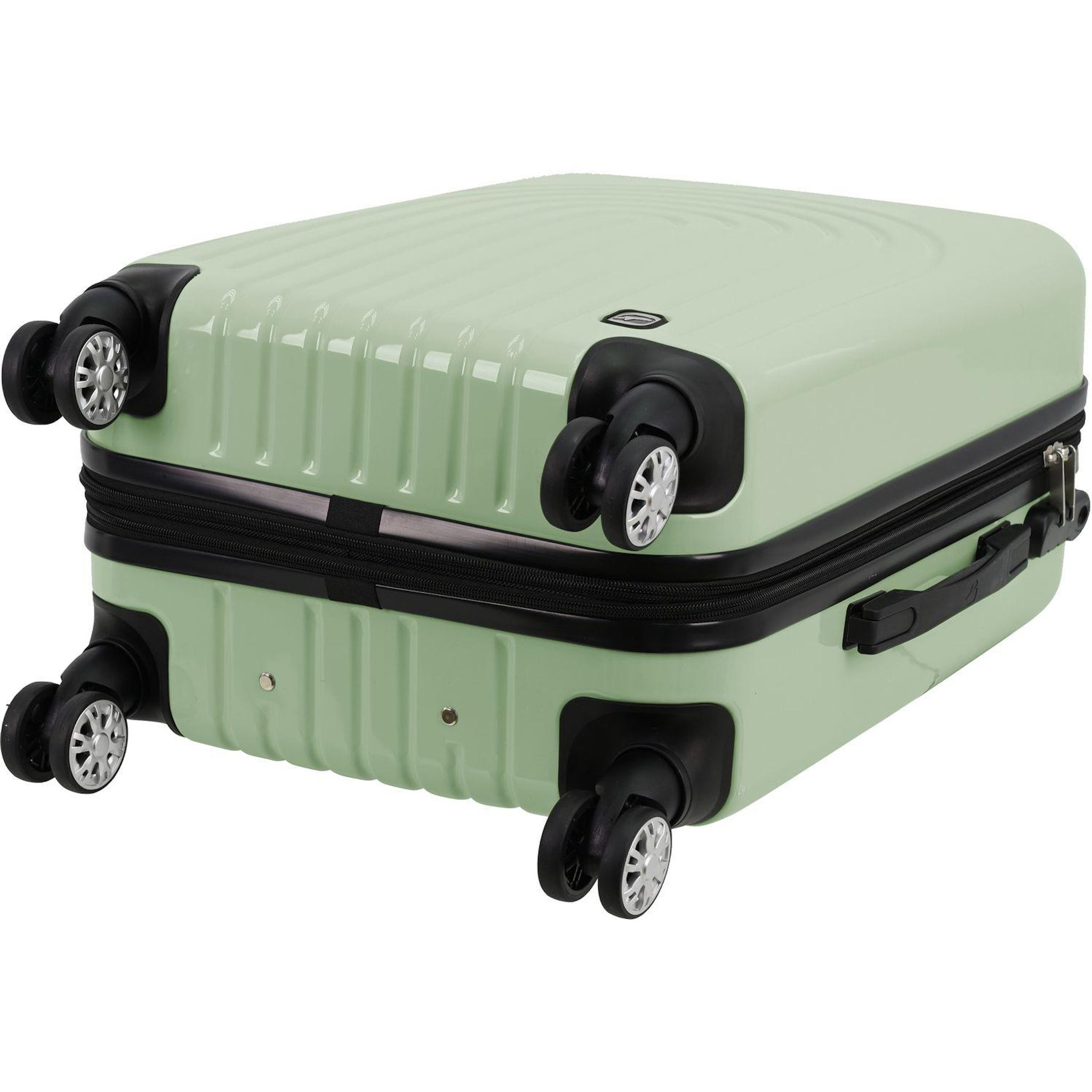 Voir la diapositive 5 : AIRPORT Valise ABS Boho 60cm 8 roues extensible - Vert