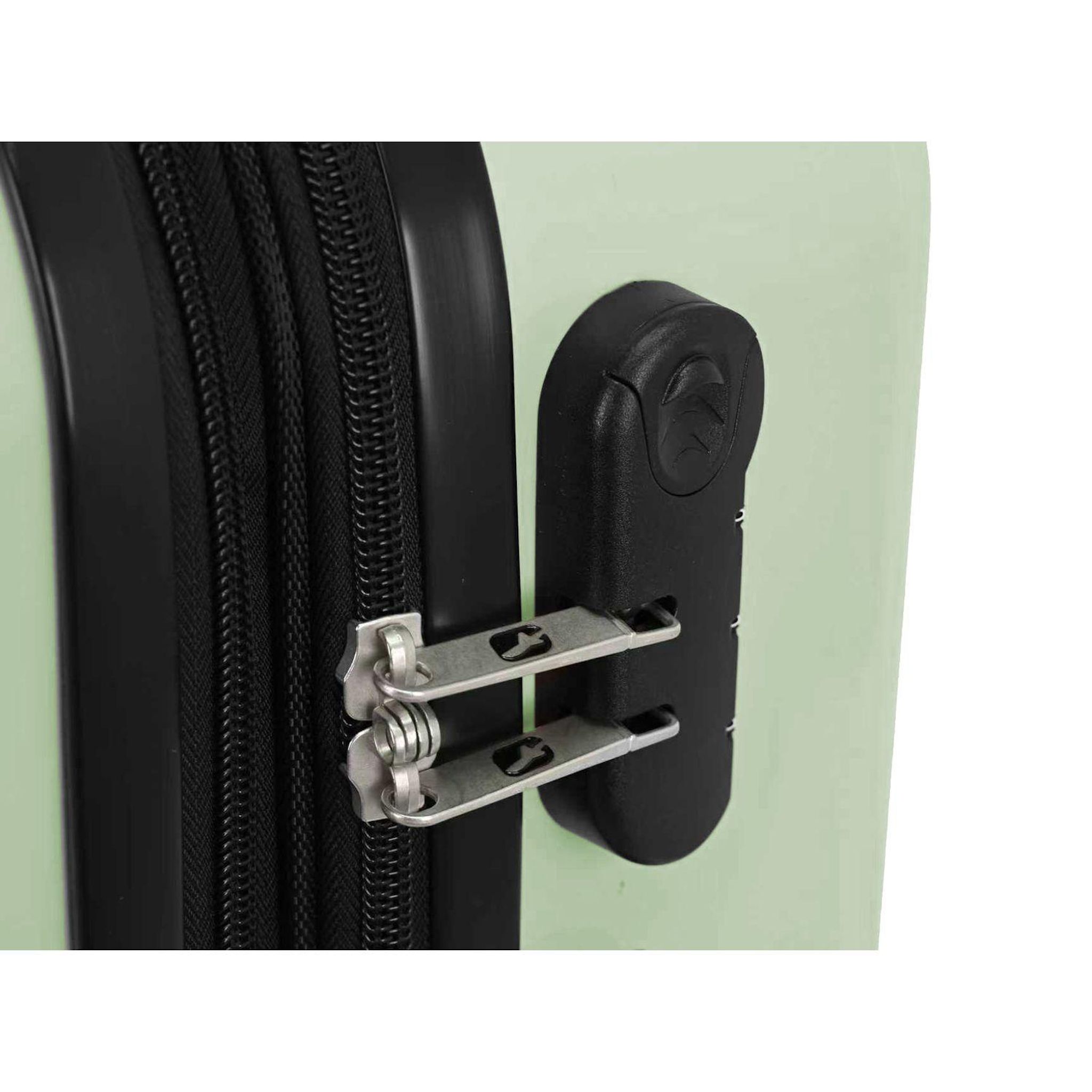 Voir la diapositive 8 : AIRPORT Valise ABS Boho 60cm 8 roues extensible - Vert