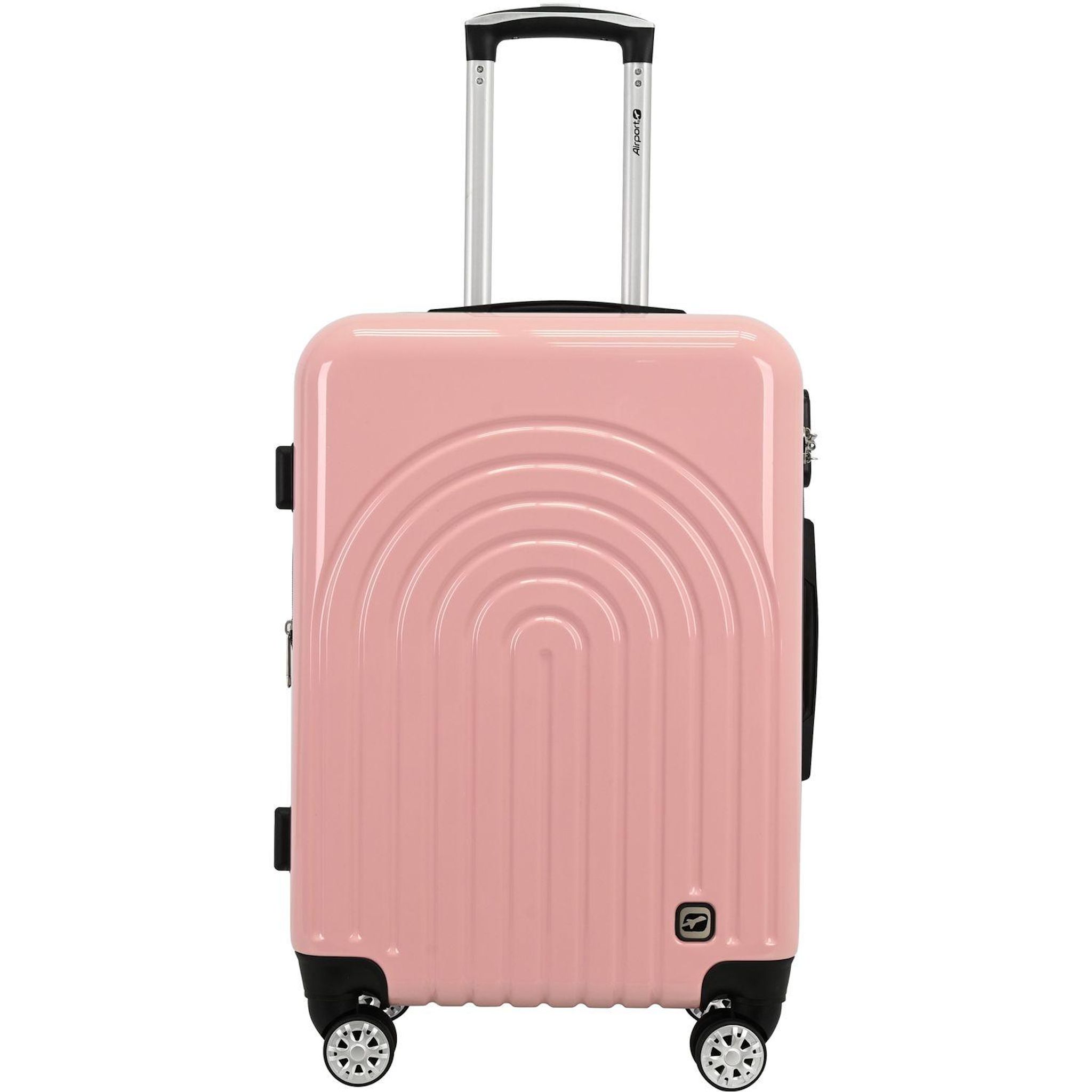 AIRPORT Valise ABS Boho 60cm 8 roues extensible - Rose