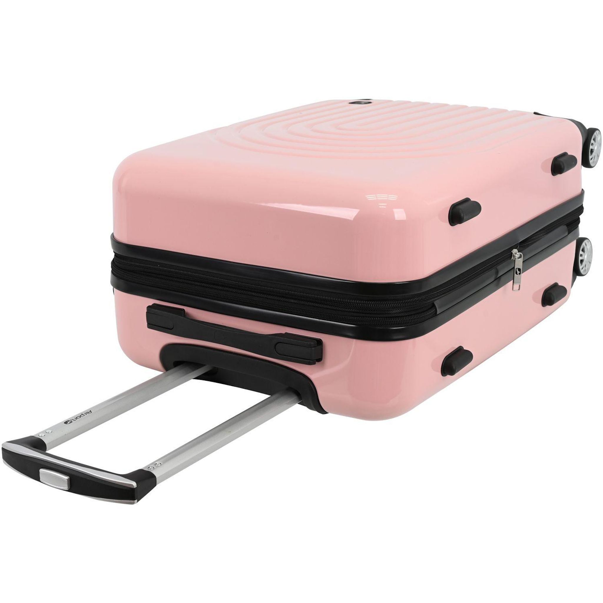 Voir la diapositive 4 : AIRPORT Valise ABS Boho 60cm 8 roues extensible - Rose