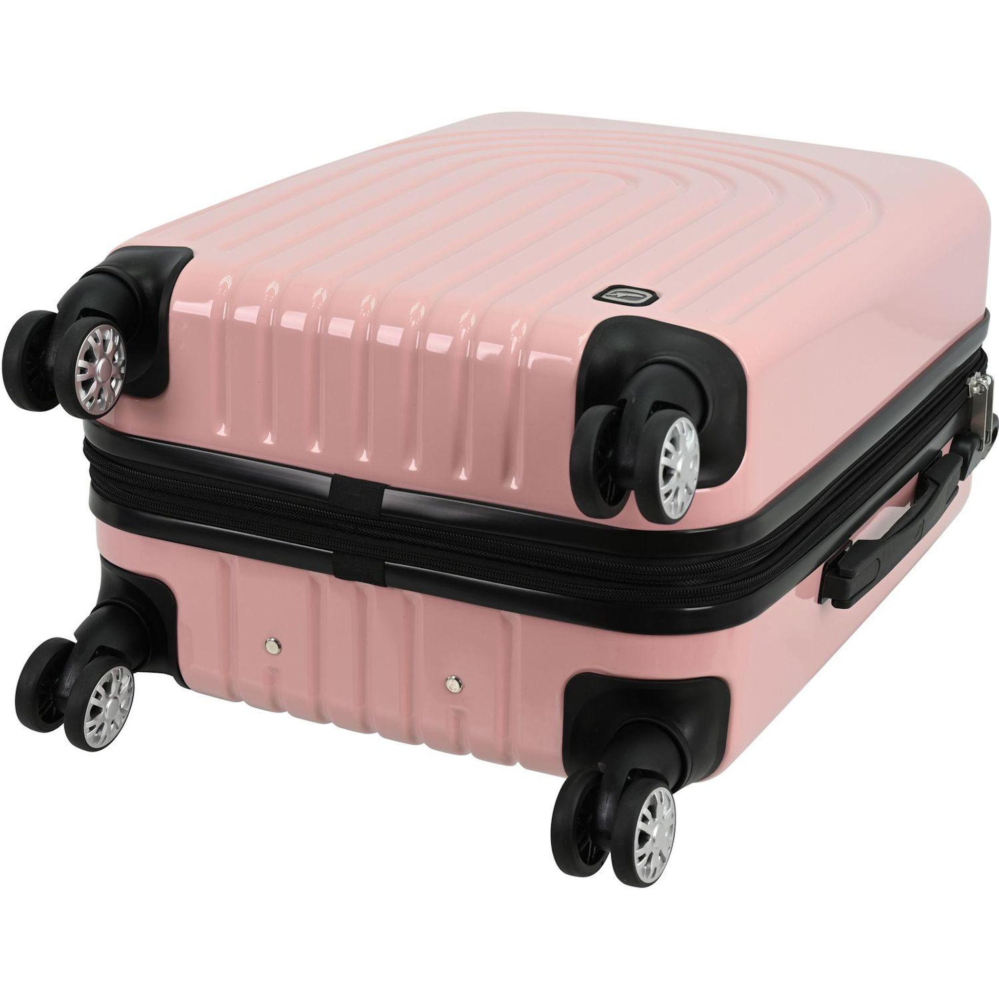 Voir la diapositive 5 : AIRPORT Valise ABS Boho 60cm 8 roues extensible - Rose