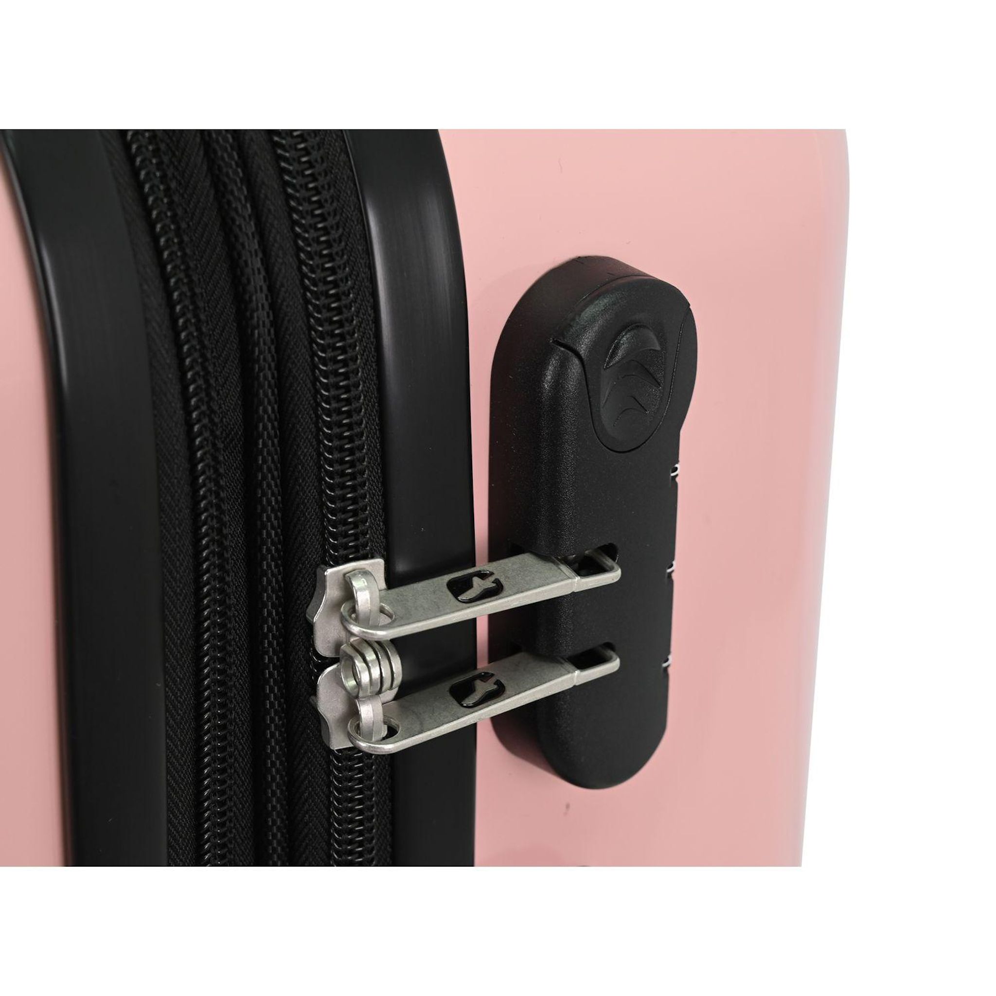 Voir la diapositive 8 : AIRPORT Valise ABS Boho 60cm 8 roues extensible - Rose