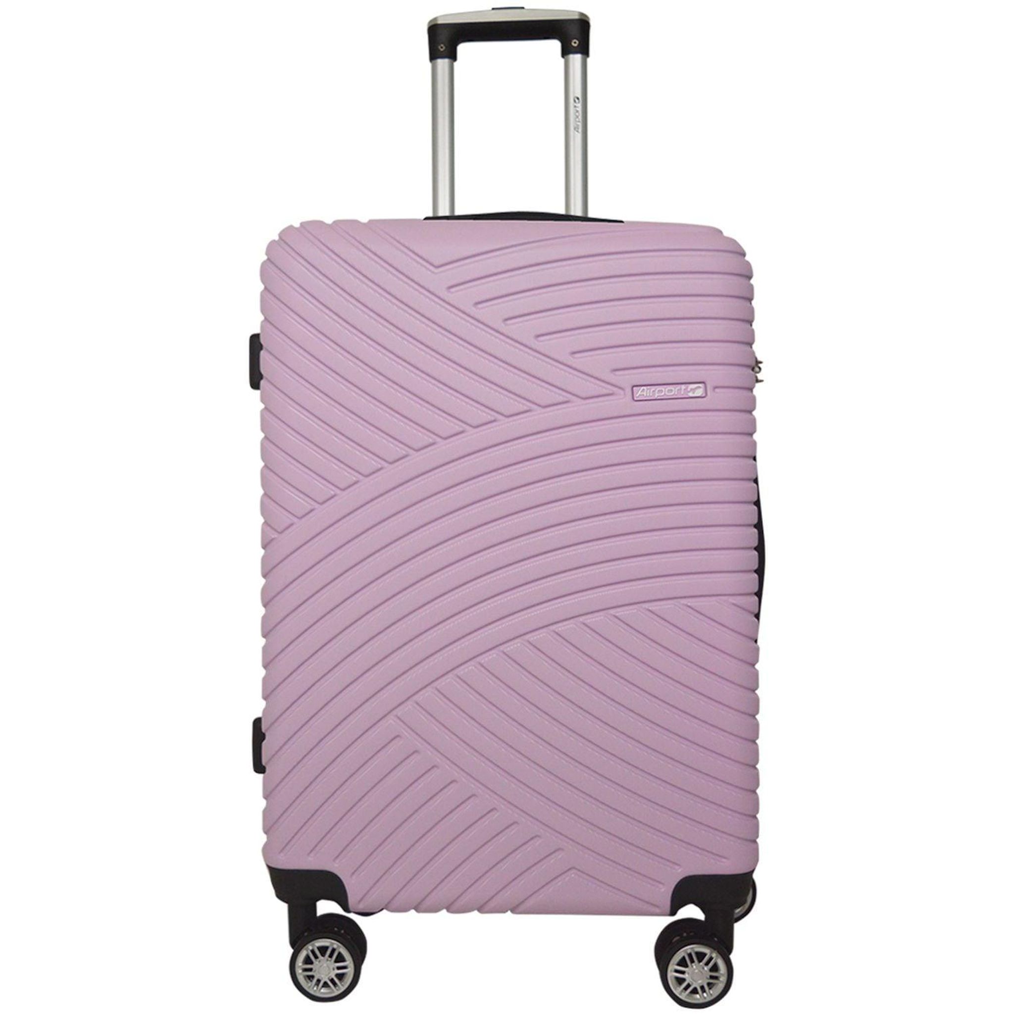 Voir la diapositive 2 : AIRPORT Valise ABS GINKO Extensible 8 roues 75 cm - Rose