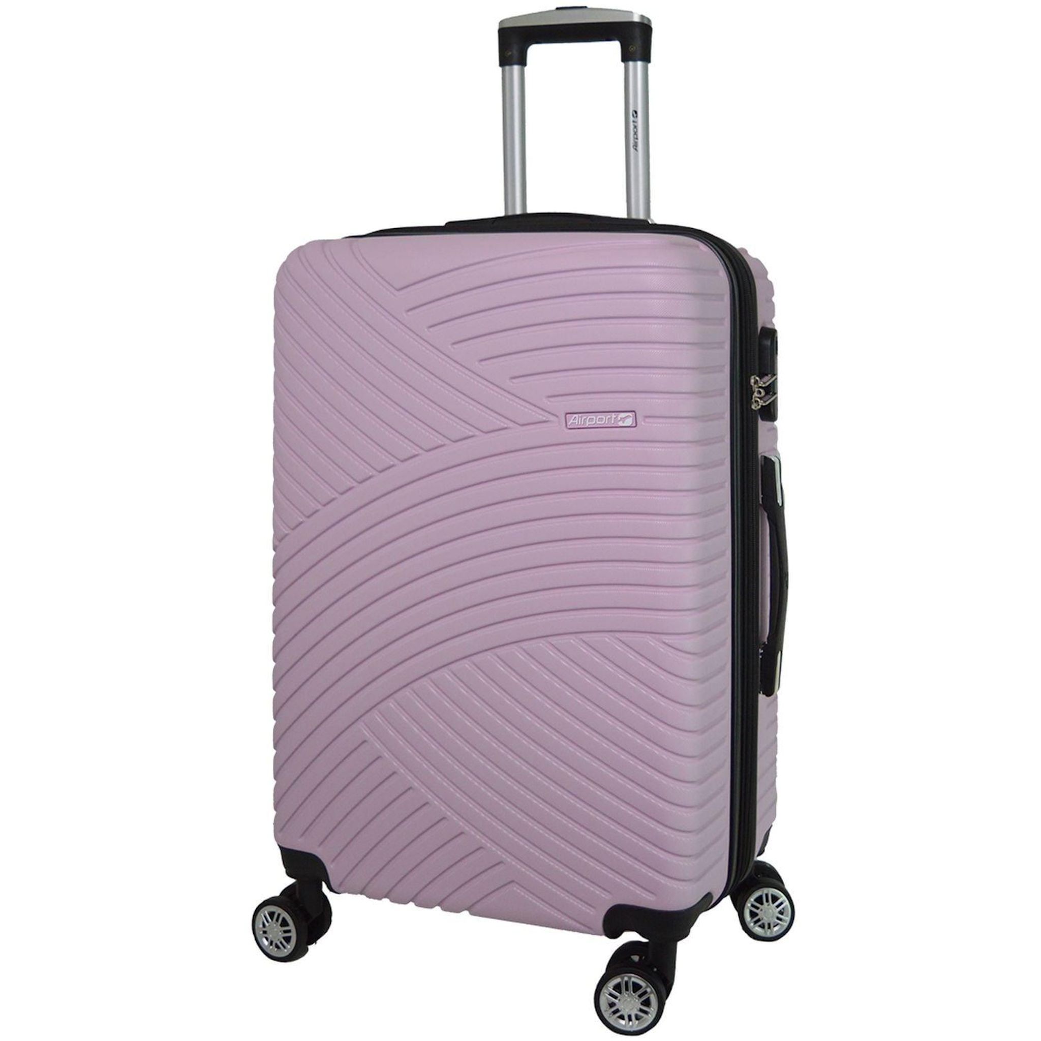 Voir la diapositive 3 : AIRPORT Valise ABS GINKO Extensible 8 roues 75 cm - Rose