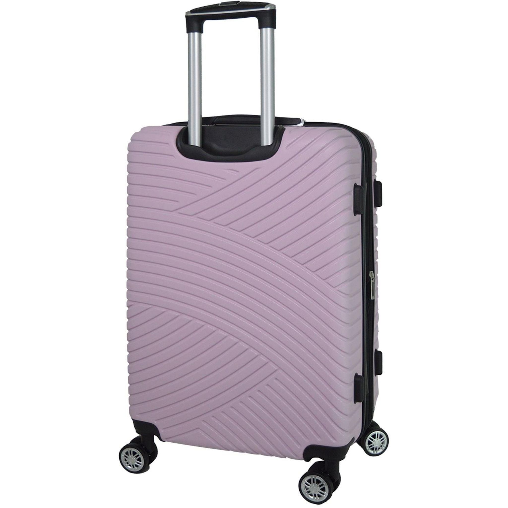 Voir la diapositive 4 : AIRPORT Valise ABS GINKO Extensible 8 roues 75 cm - Rose