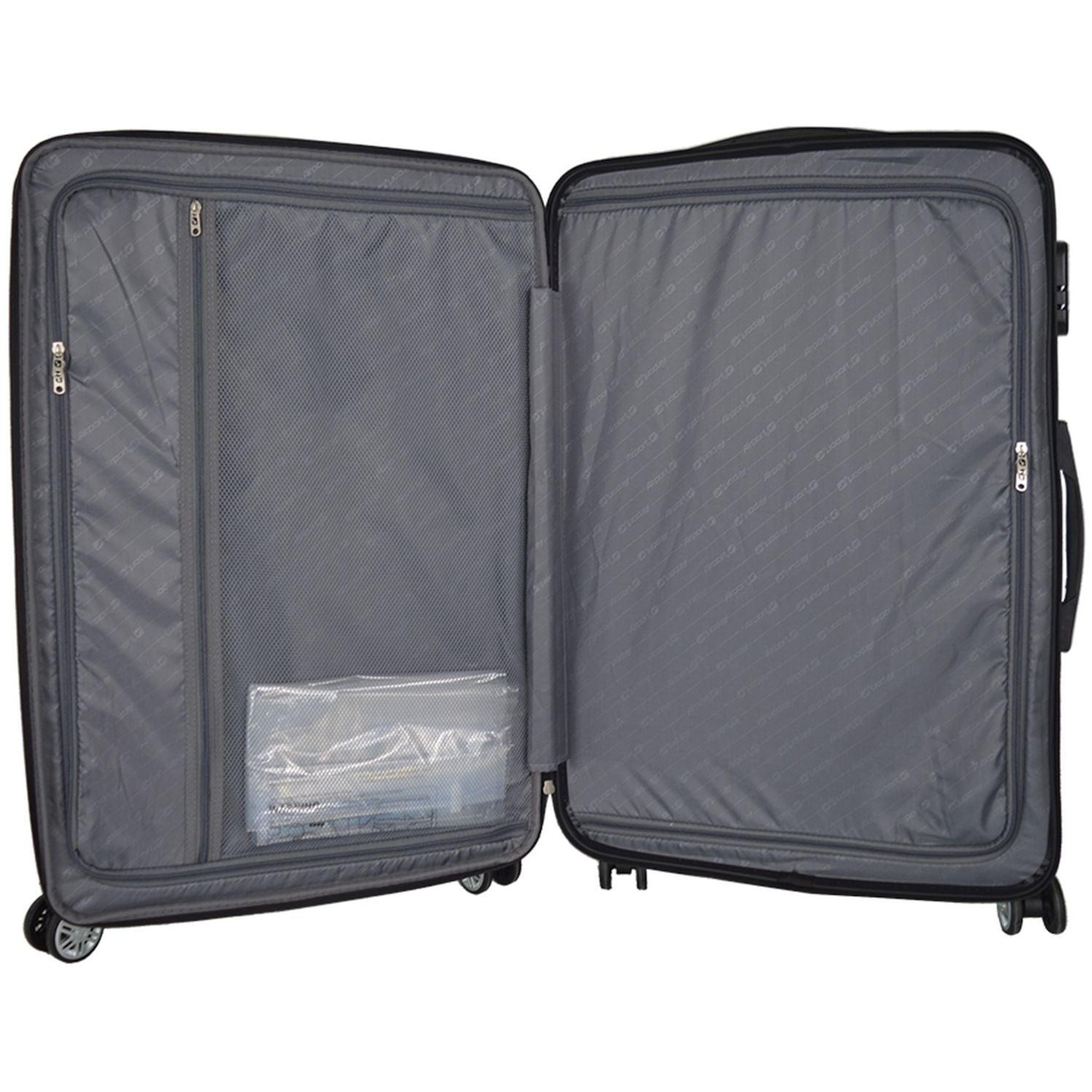 Voir la diapositive 7 : AIRPORT Valise ABS GINKO Extensible 8 roues 75 cm - Rose