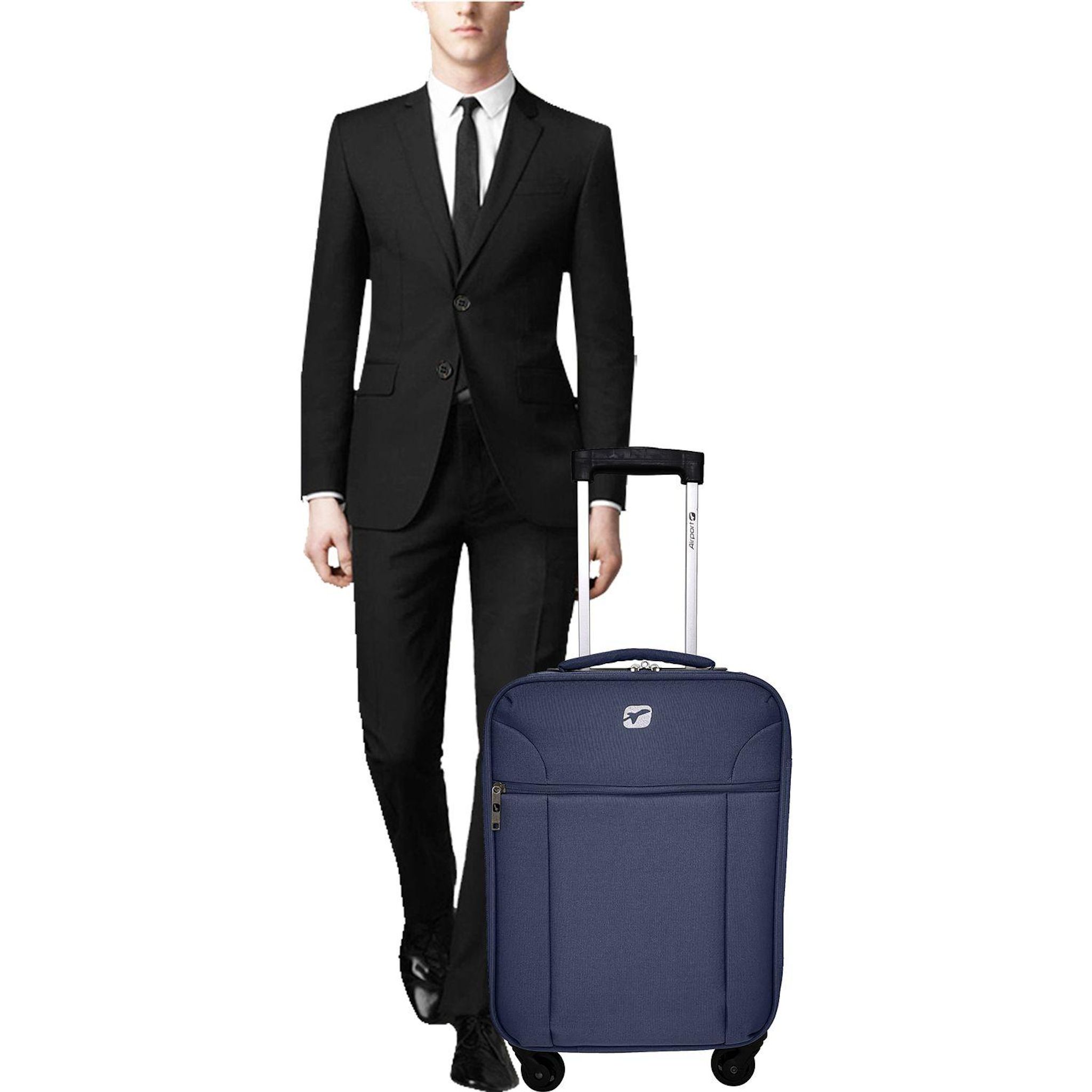 Voir la diapositive 9 : AIRPORT Valise souple GLAM 4 roues 45cm - Gris Foncé
