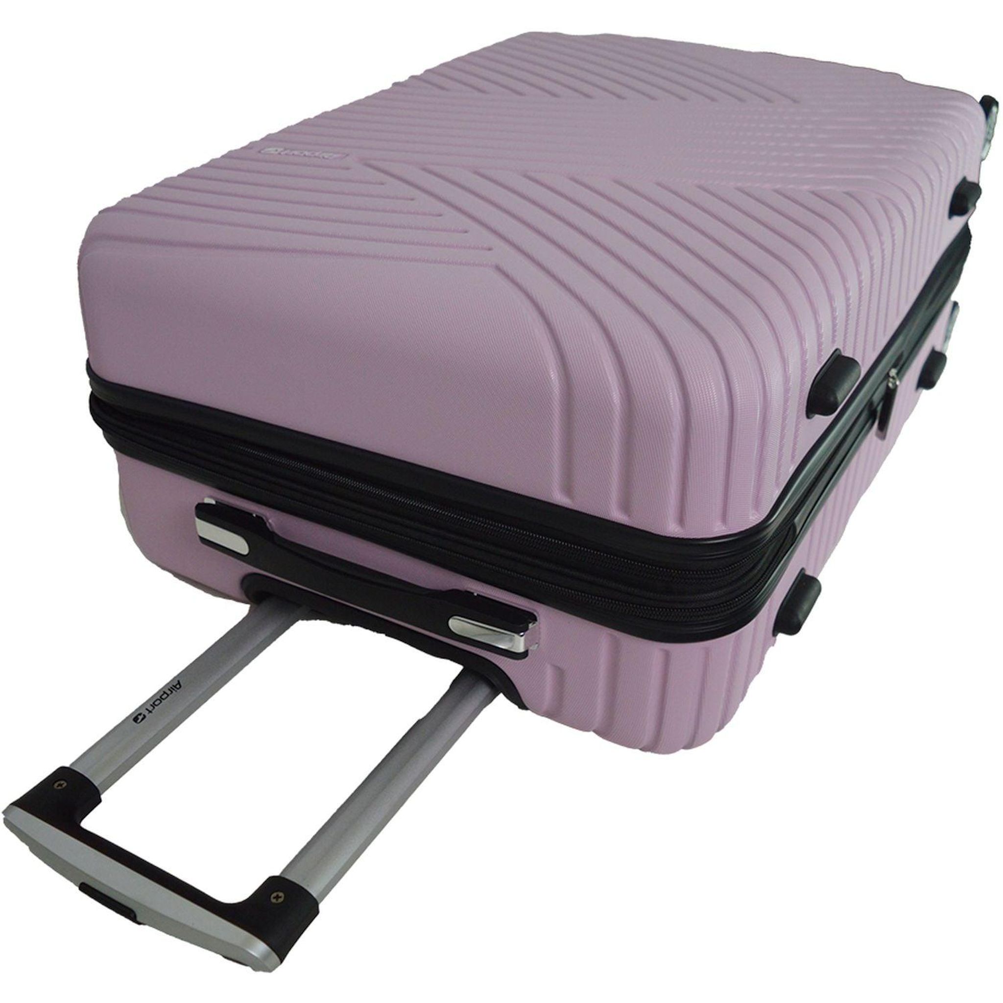 Voir la diapositive 5 : AIRPORT Valise ABS GINKO Extensible 8 roues 55 cm - Rose