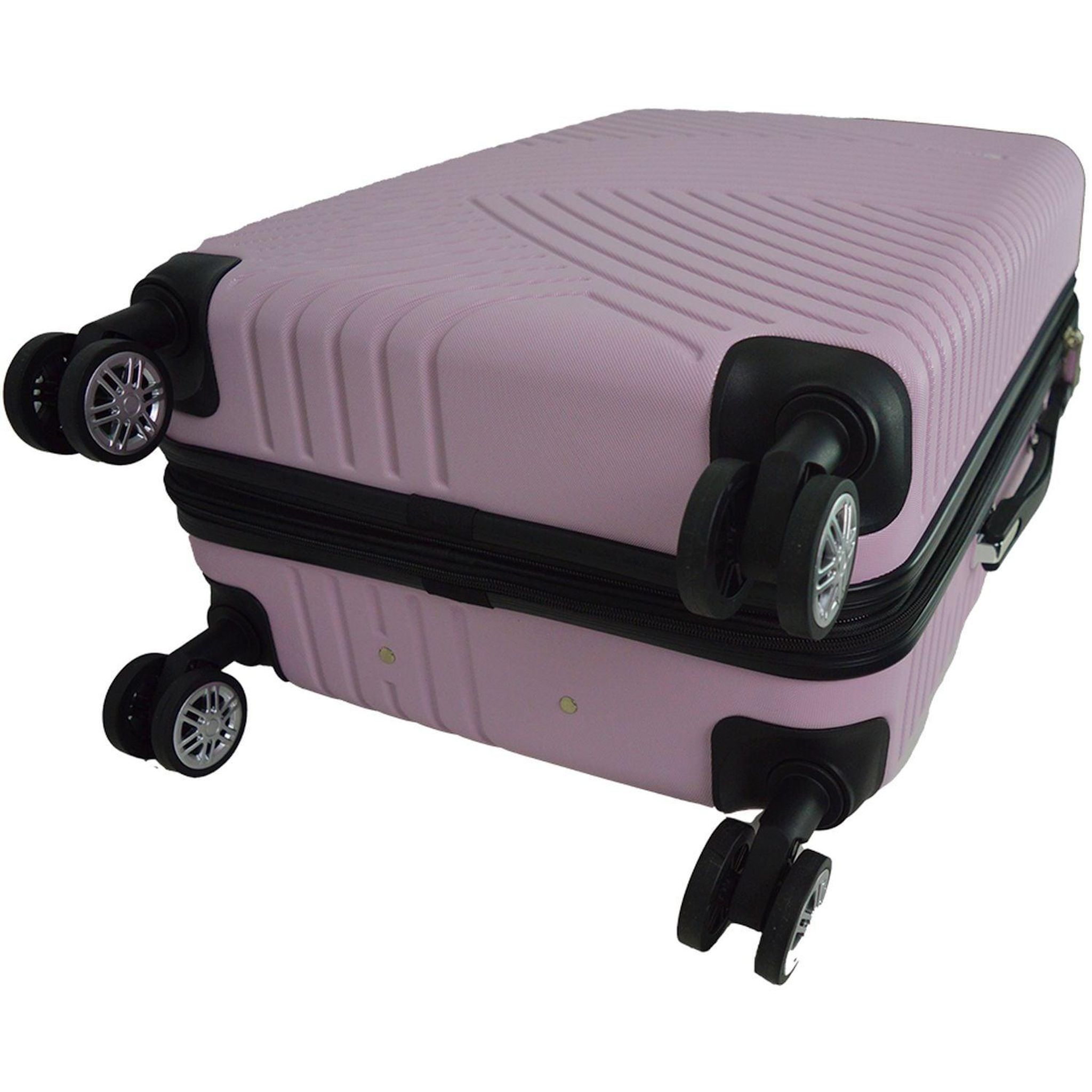 Voir la diapositive 6 : AIRPORT Valise ABS GINKO Extensible 8 roues 55 cm - Rose