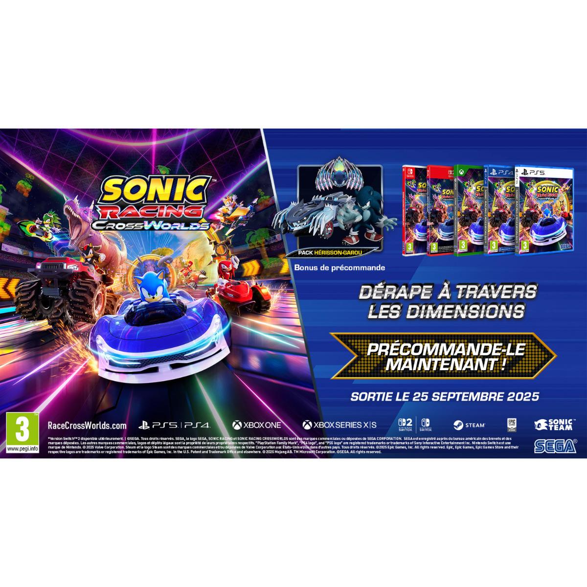 Voir la diapositive 2 : Sonic Racing Cross Worlds PS4