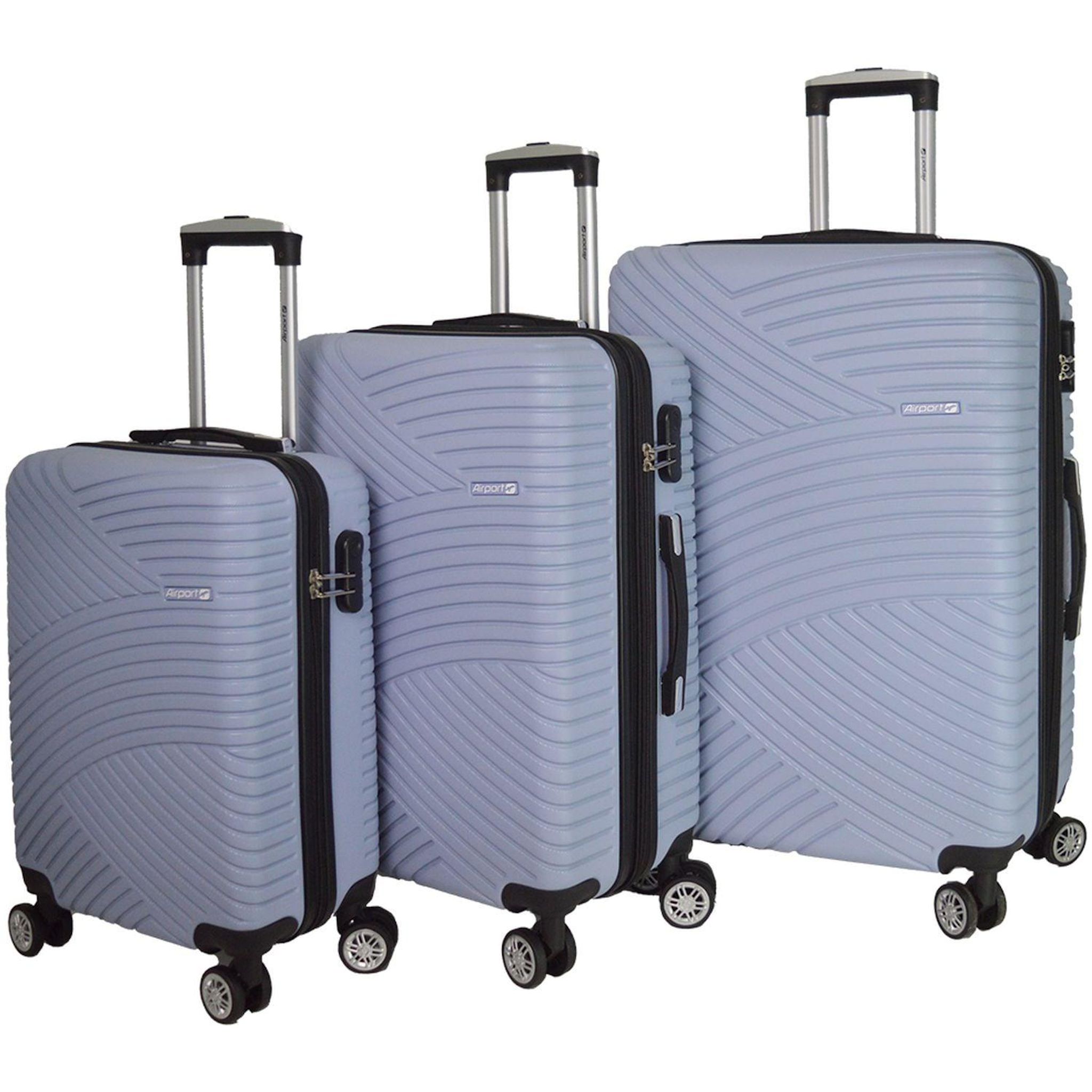 Voir la diapositive 8 : AIRPORT Valise ABS GINKO Extensible 8 roues 55 cm - Lilas