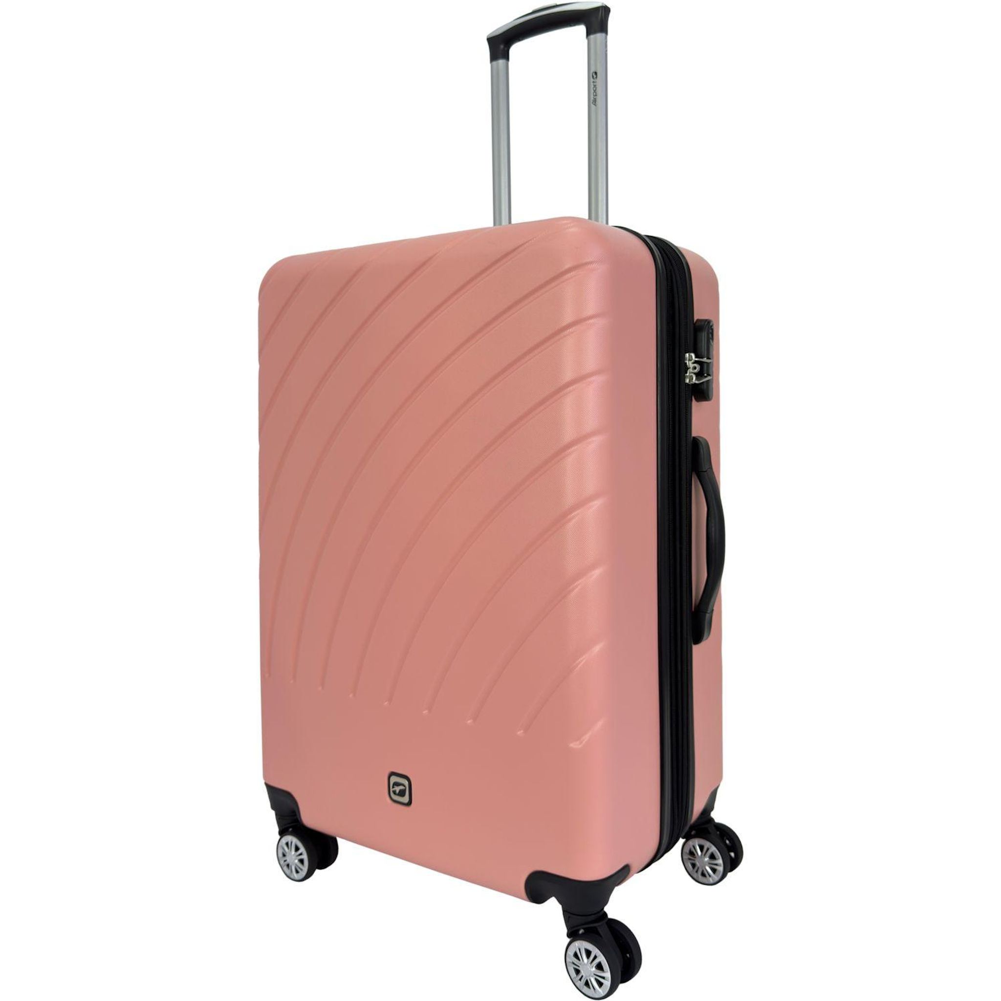 Voir la diapositive 2 : AIRPORT Valise ABS Rainbow 8 roues 70cm - Rose