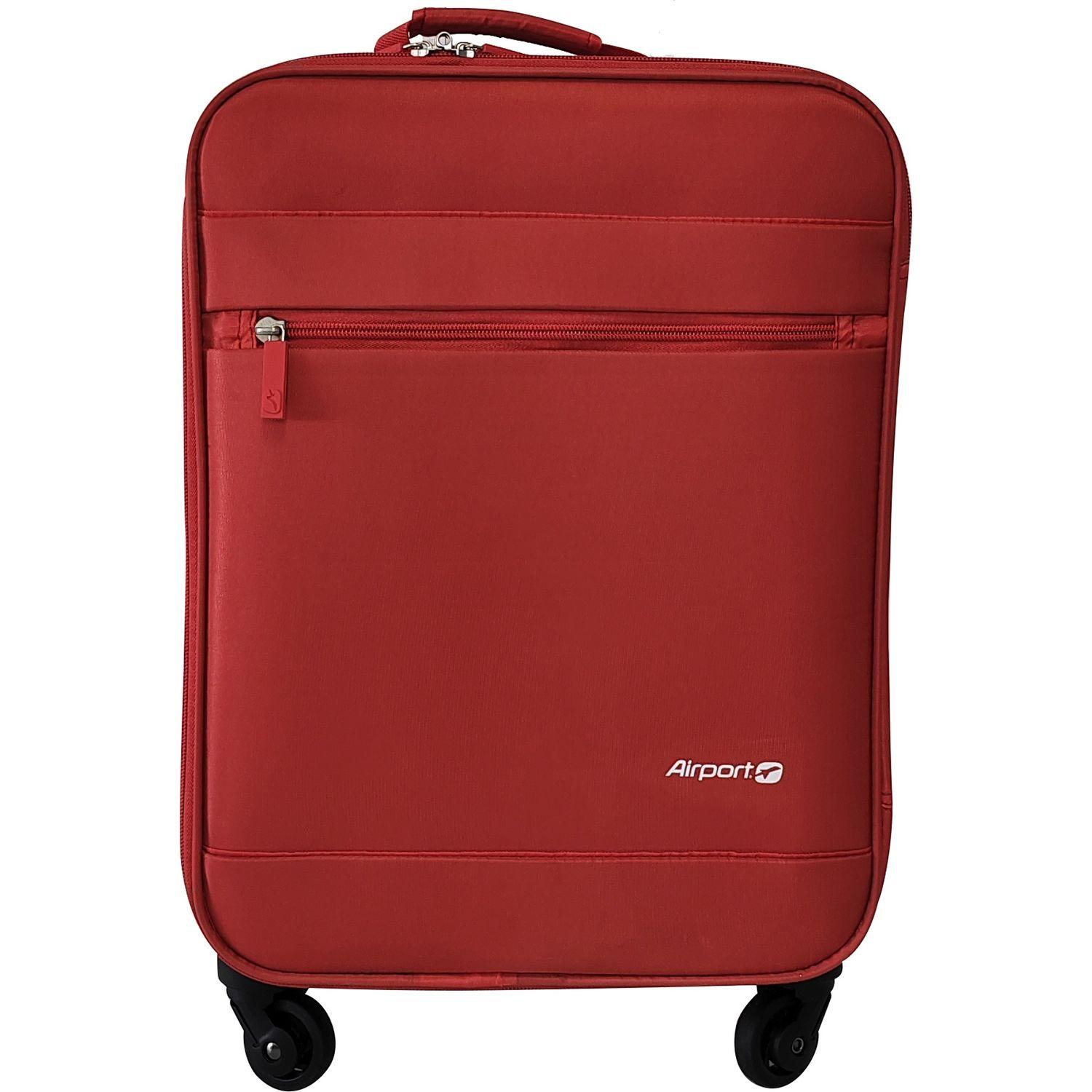 Voir la diapositive 1 : AIRPORT Valise souple Easy Fly 60 cm 4 roues - Rouge