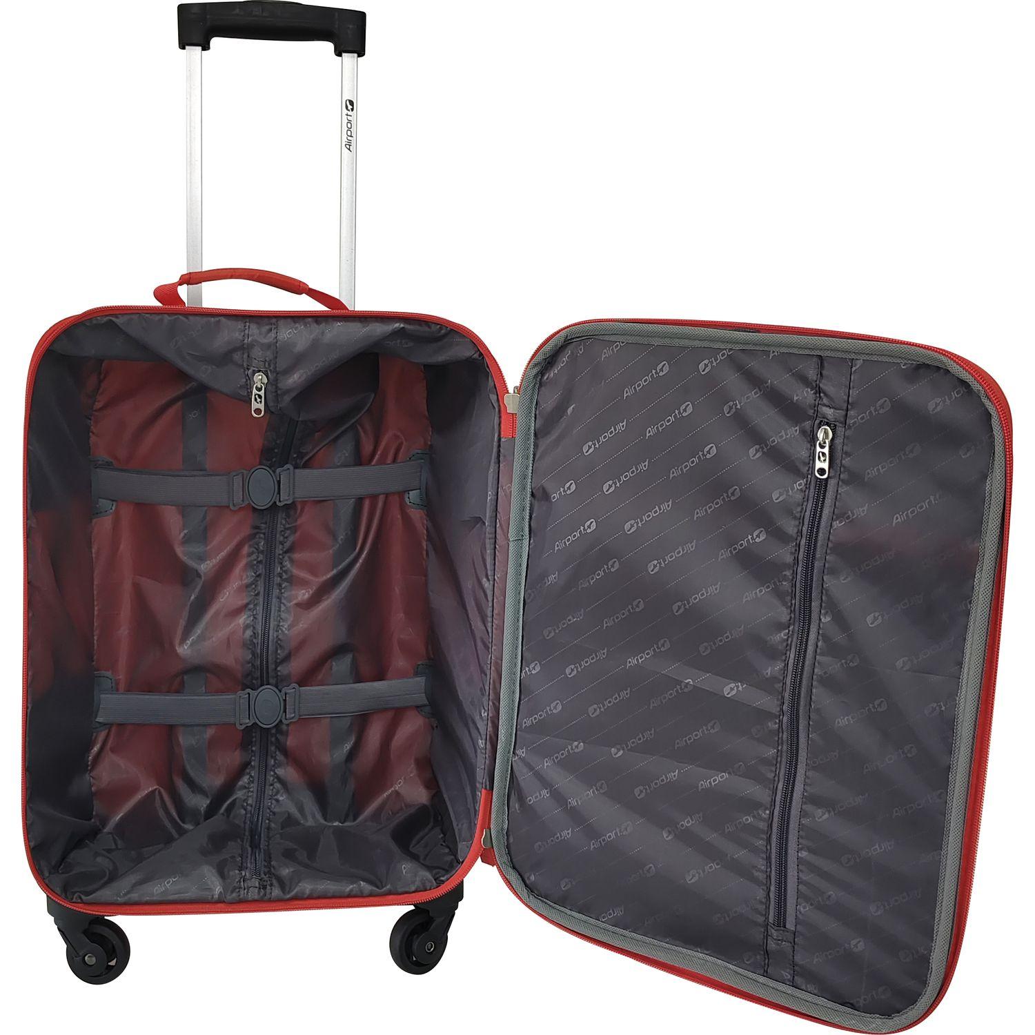Voir la diapositive 7 : AIRPORT Valise souple Easy Fly 60 cm 4 roues - Rouge