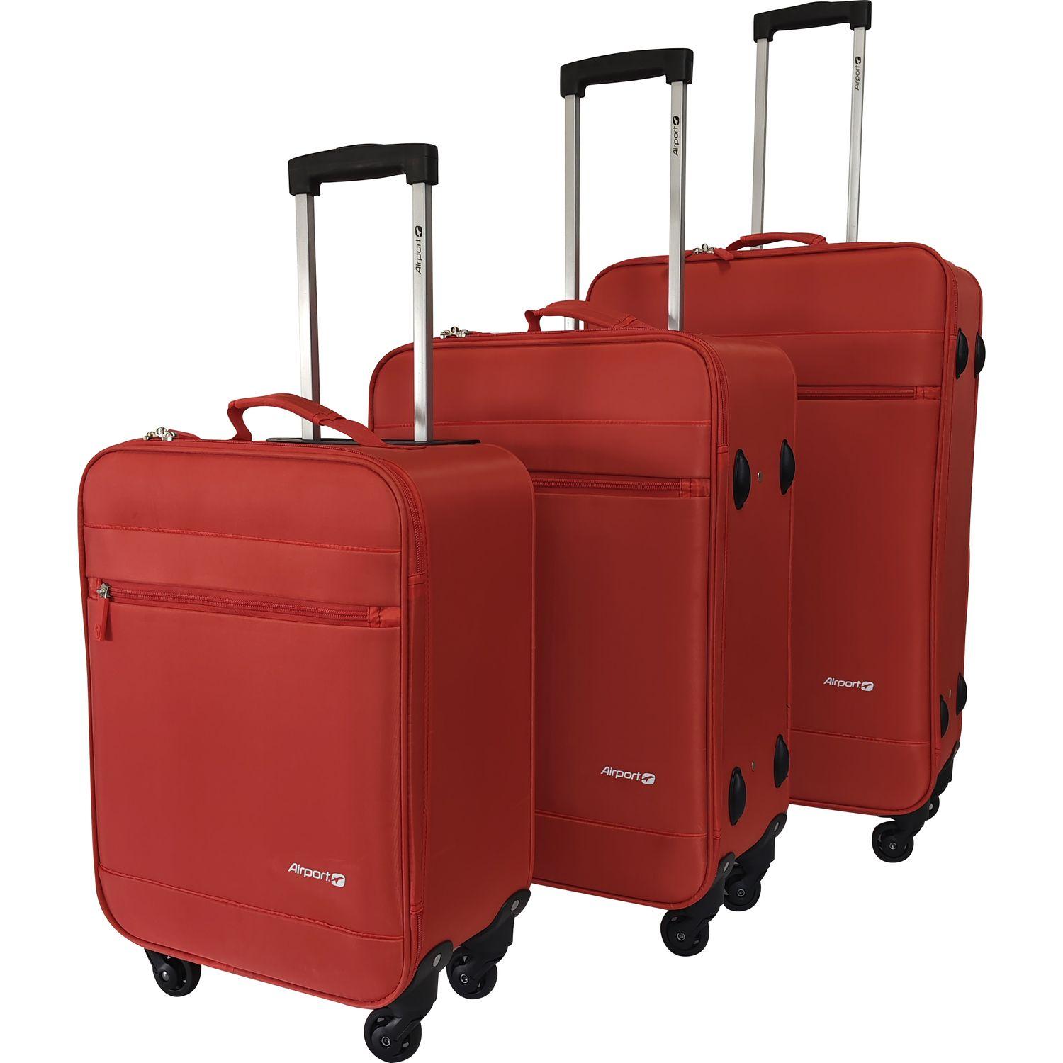 Voir la diapositive 8 : AIRPORT Valise souple Easy Fly 60 cm 4 roues - Rouge