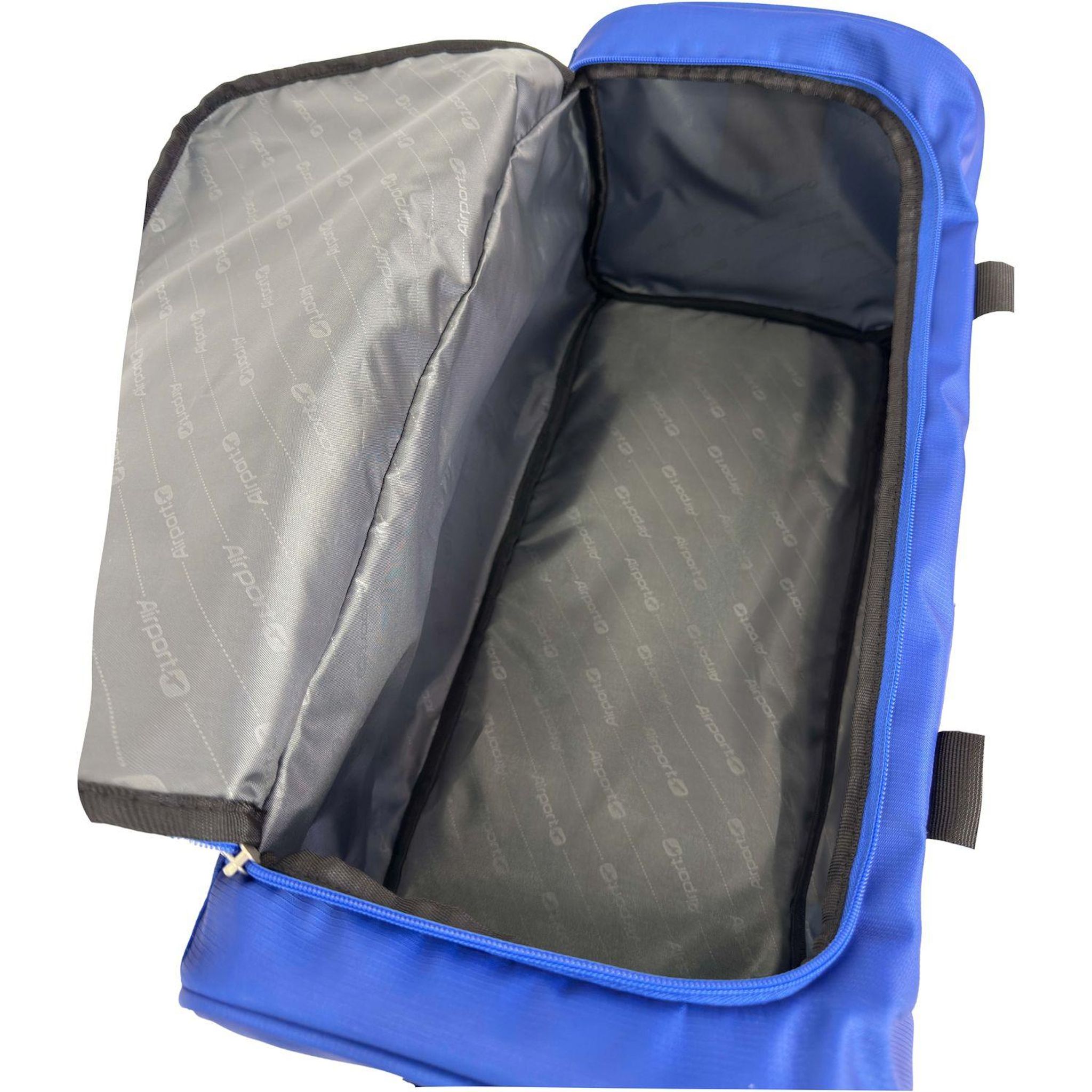 Voir la diapositive 5 : AIRPORT Sac de voyage à roulettes - Bleu