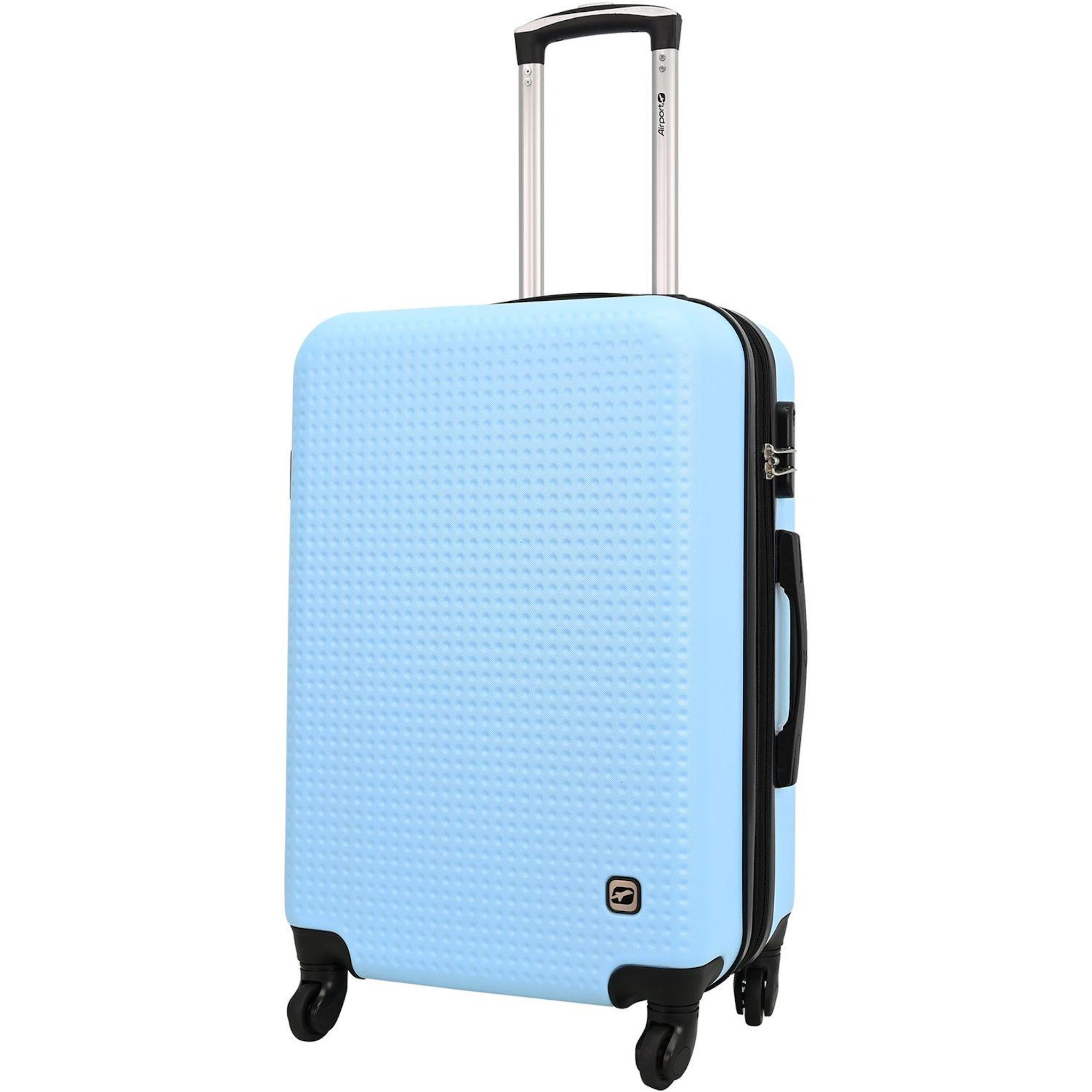 Voir la diapositive 2 : AIRPORT Valise ABS DOTS 75 cm 4 roues - Bleu