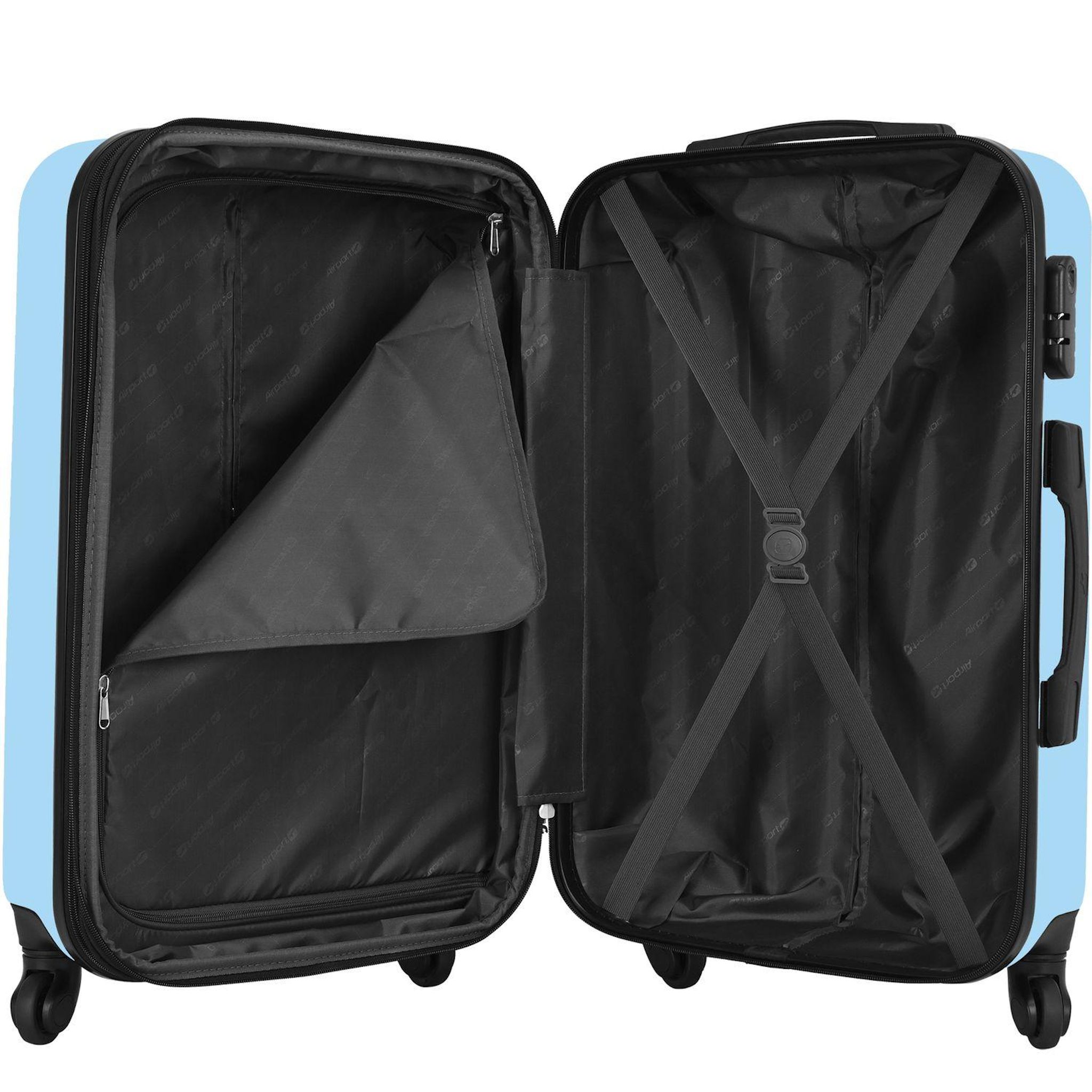 Voir la diapositive 6 : AIRPORT Valise ABS DOTS 75 cm 4 roues - Bleu