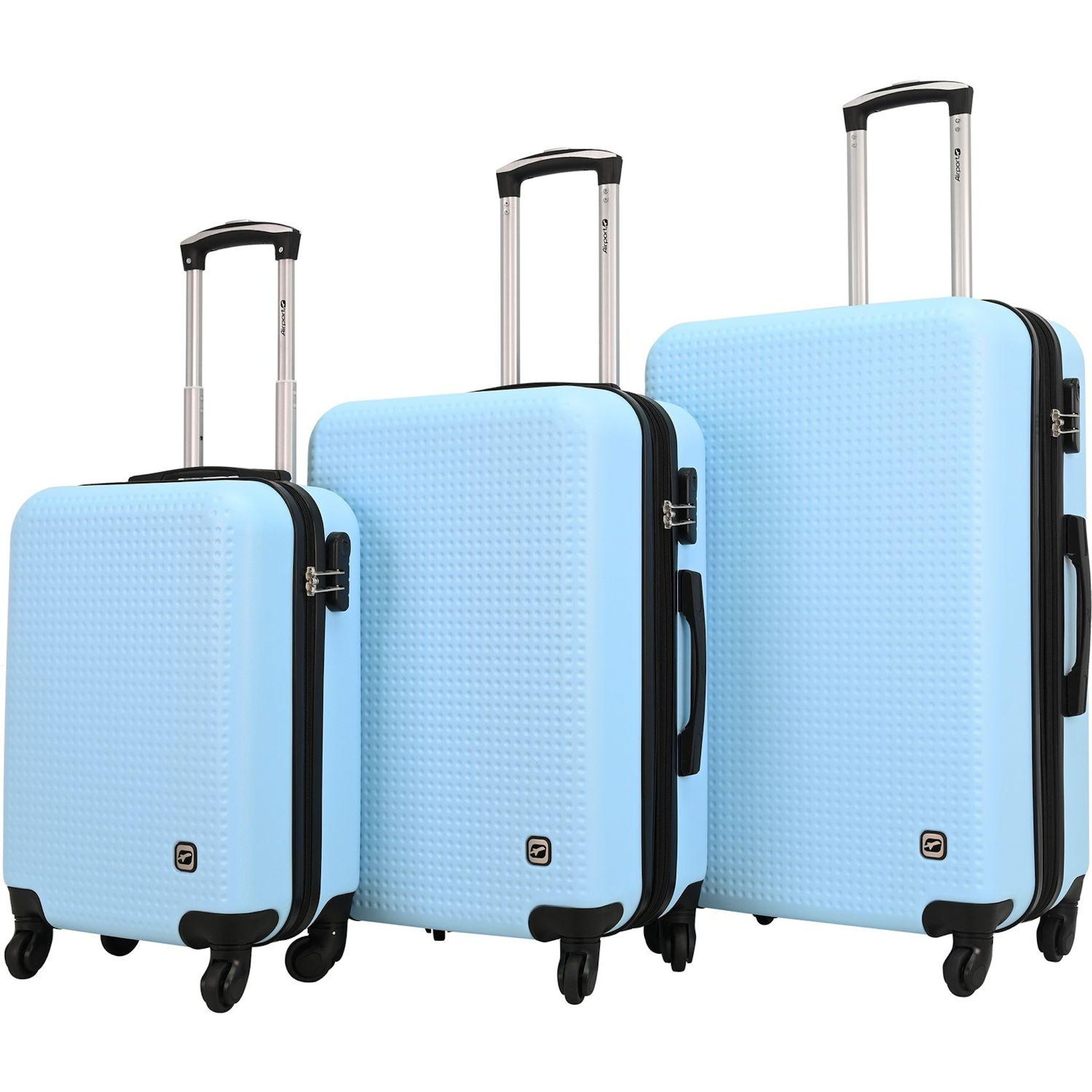 Voir la diapositive 9 : AIRPORT Valise ABS DOTS 75 cm 4 roues - Bleu