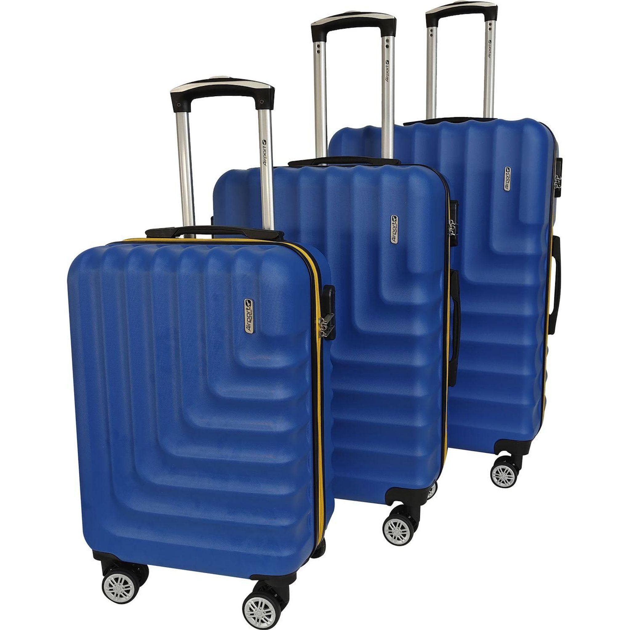 Voir la diapositive 9 : AIRPORT Valise ABS LINEAR 75 cm 8 roues - Bleu