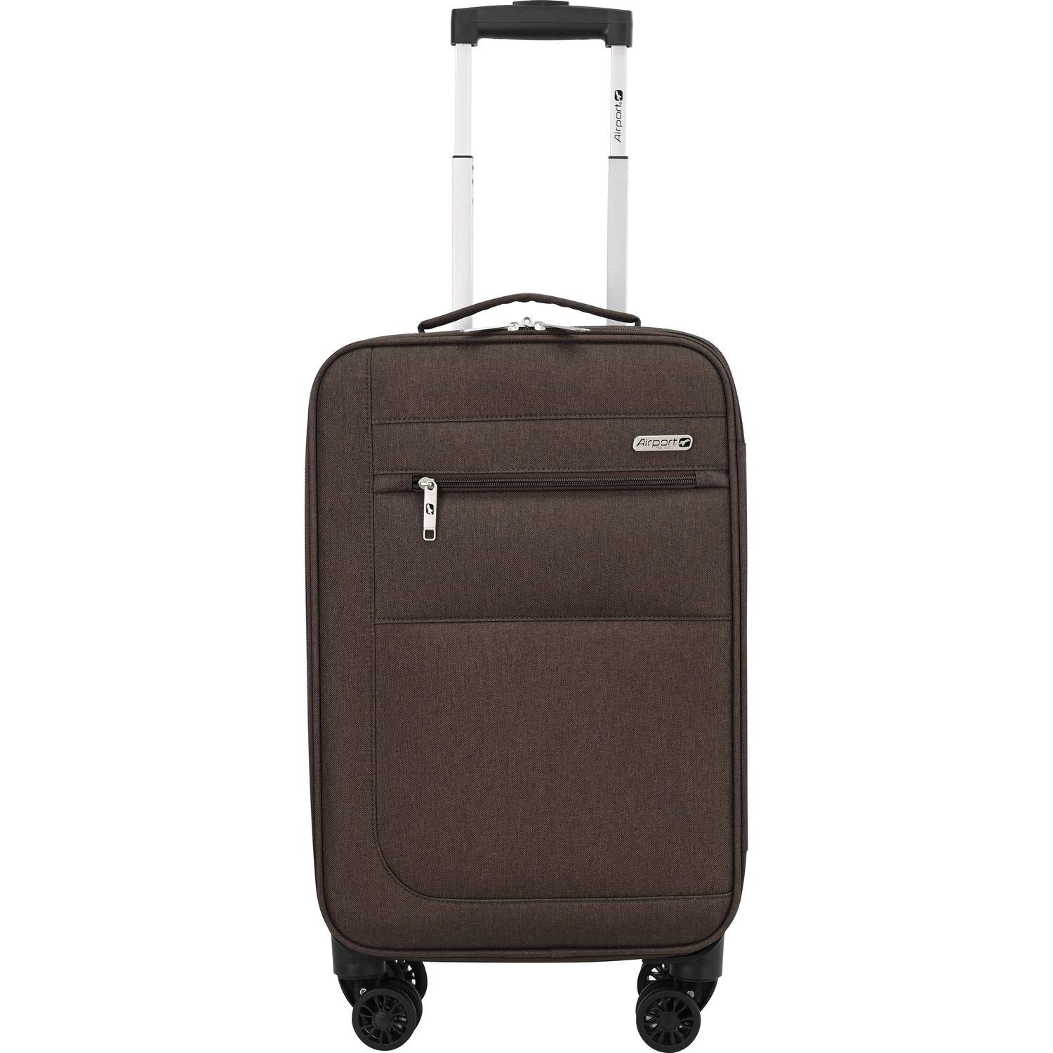 AIRPORT Valise souple Highway 55cm 8 roues - Marron