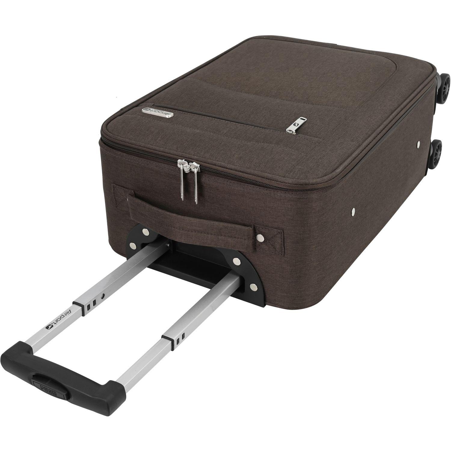 Voir la diapositive 4 : AIRPORT Valise souple Highway 55cm 8 roues - Marron