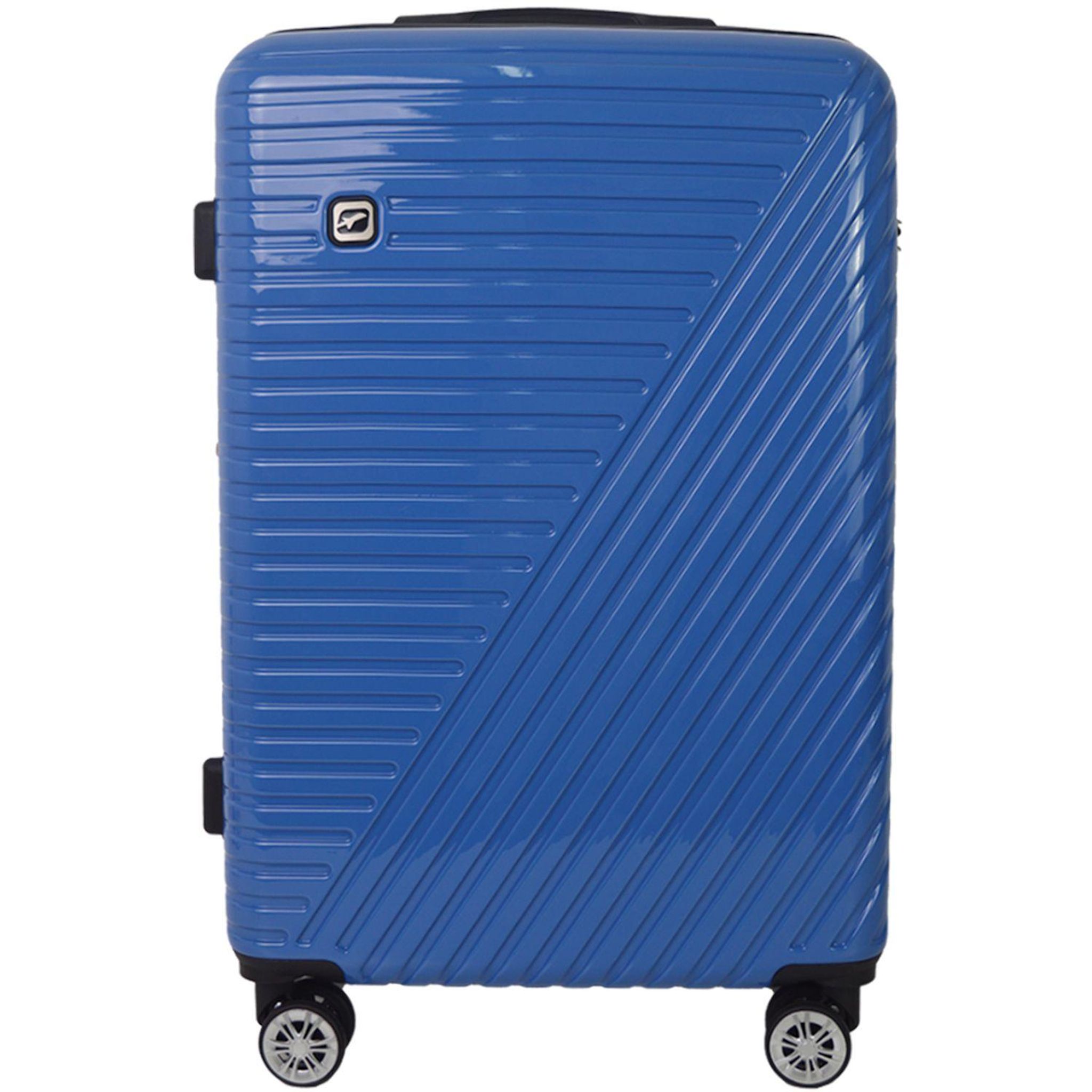 AIRPORT Valise ABS Shiny Folded 75 cm 8 roues Extensible - Bleu