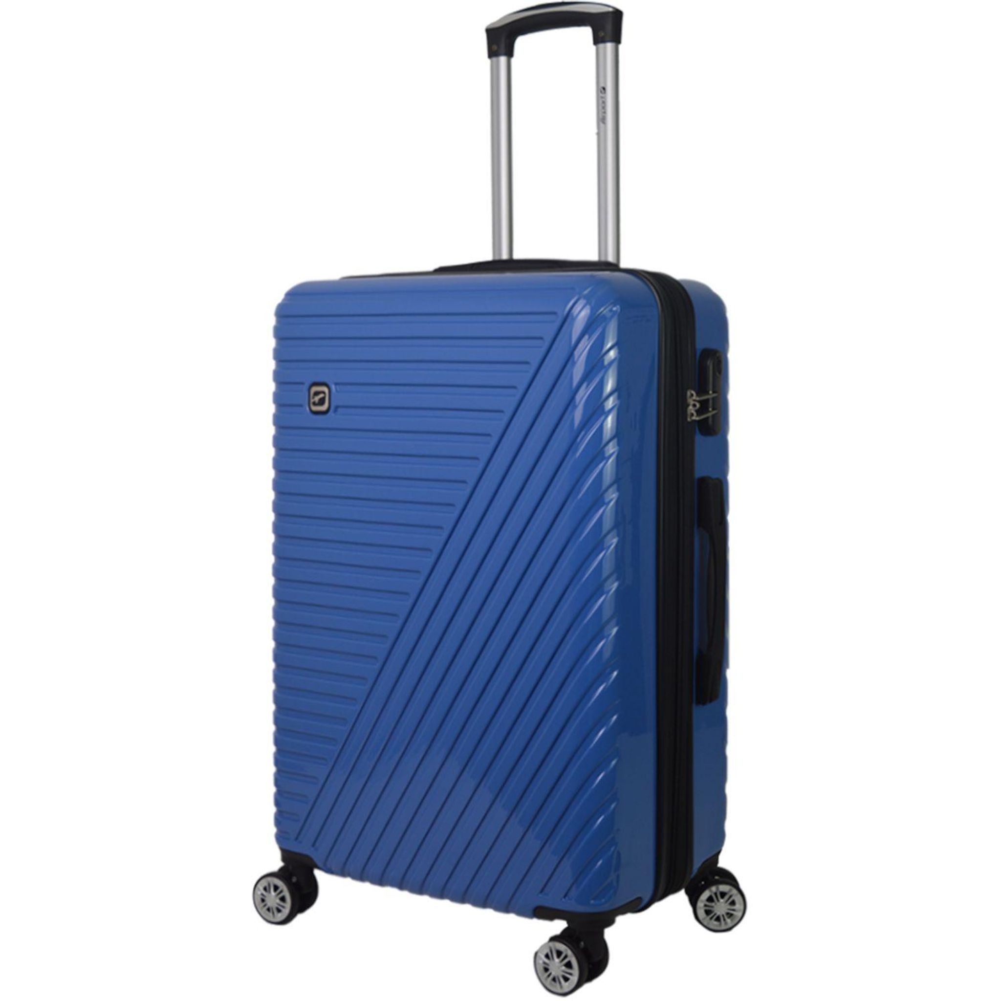 Voir la diapositive 3 : AIRPORT Valise ABS Shiny Folded 75 cm 8 roues Extensible - Bleu