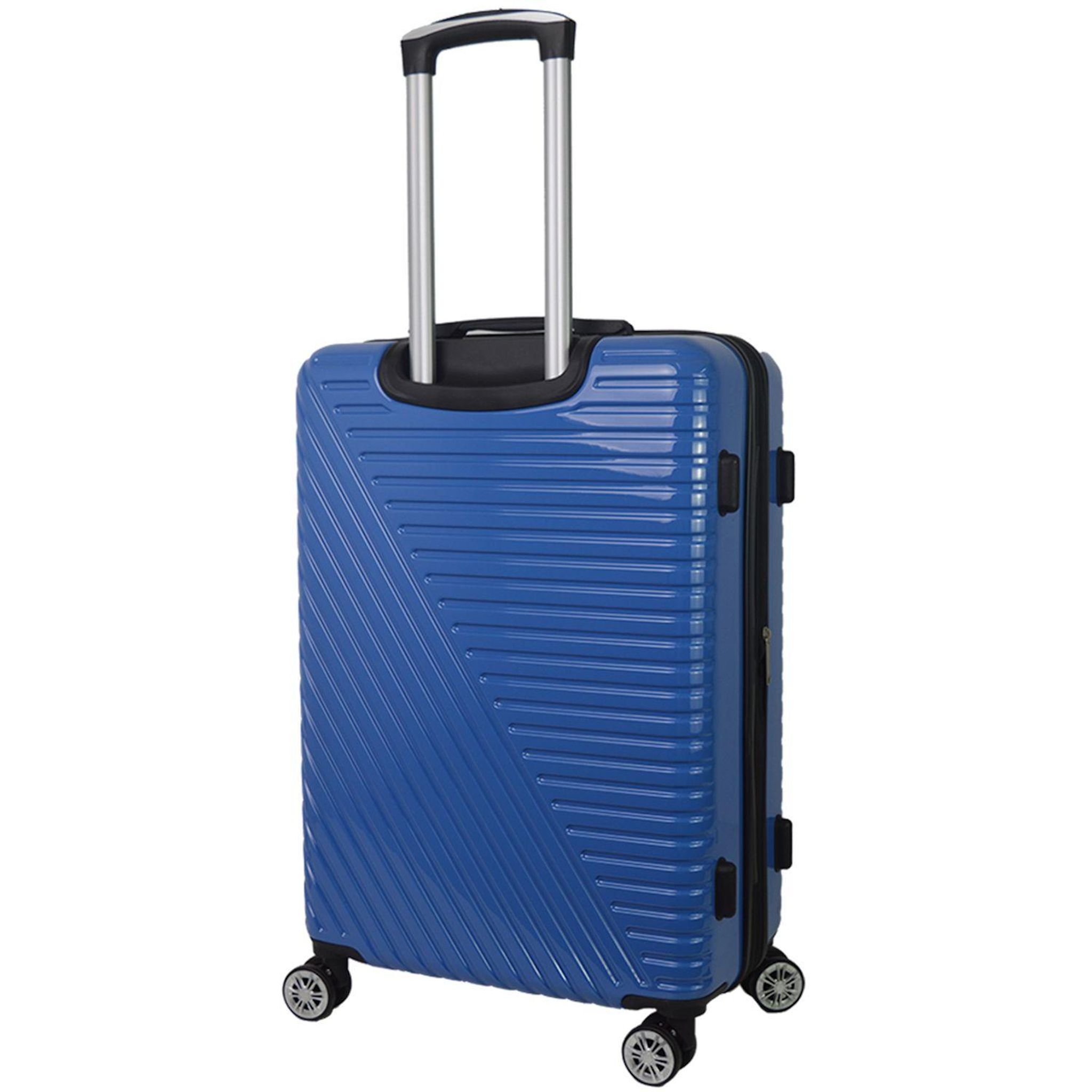 Voir la diapositive 4 : AIRPORT Valise ABS Shiny Folded 75 cm 8 roues Extensible - Bleu