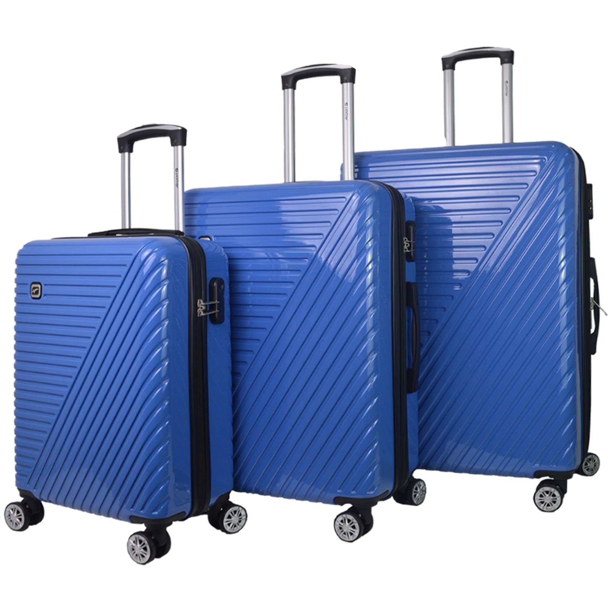 Voir la diapositive 8 : AIRPORT Valise ABS Shiny Folded 75 cm 8 roues Extensible - Bleu