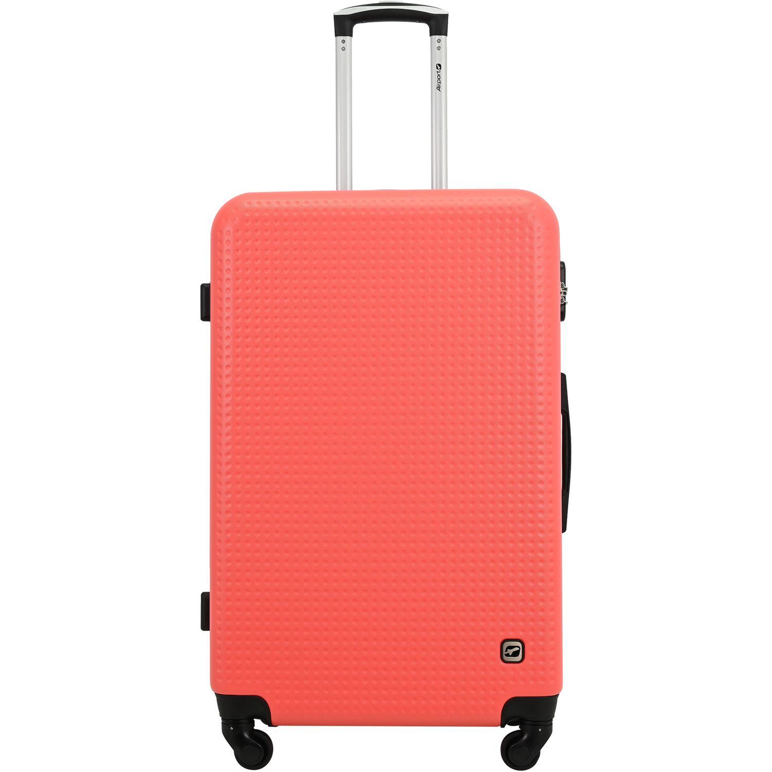 AIRPORT Valise ABS DOTS 55 cm 4 roues - Rouge