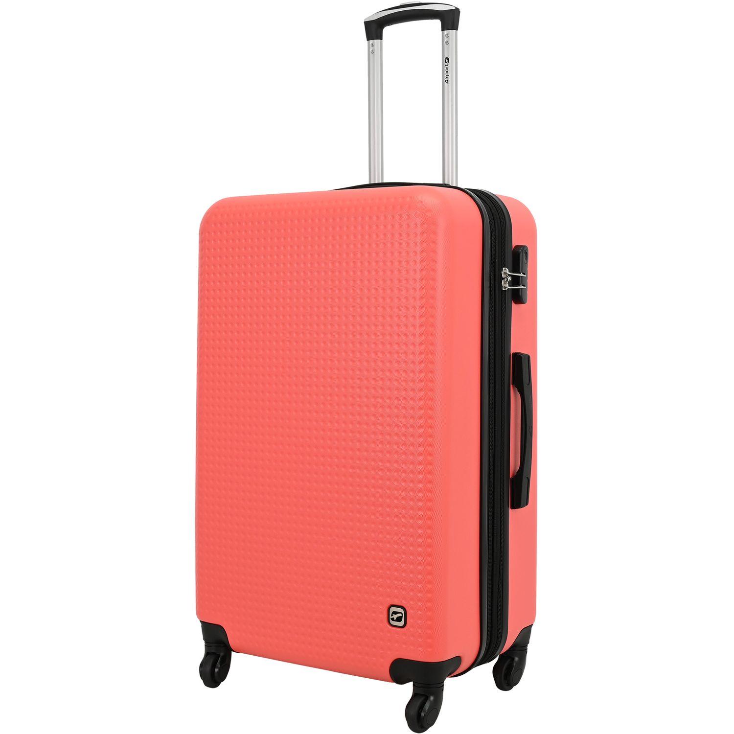 Voir la diapositive 2 : AIRPORT Valise ABS DOTS 55 cm 4 roues - Rouge