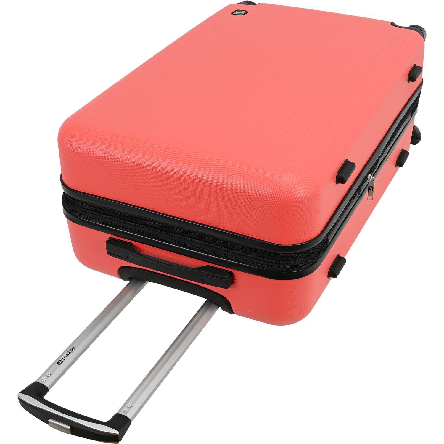 Voir la diapositive 4 : AIRPORT Valise ABS DOTS 55 cm 4 roues - Rouge