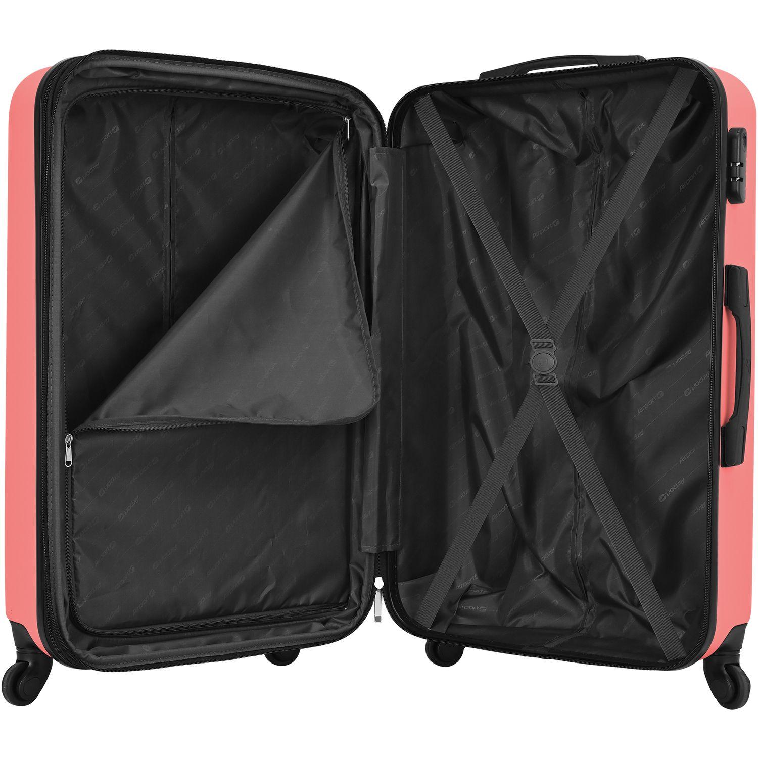 Voir la diapositive 6 : AIRPORT Valise ABS DOTS 55 cm 4 roues - Rouge