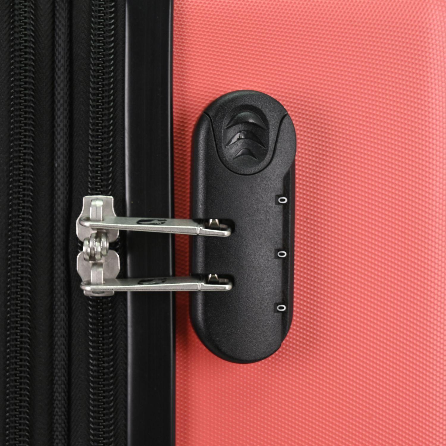 Voir la diapositive 8 : AIRPORT Valise ABS DOTS 55 cm 4 roues - Rouge
