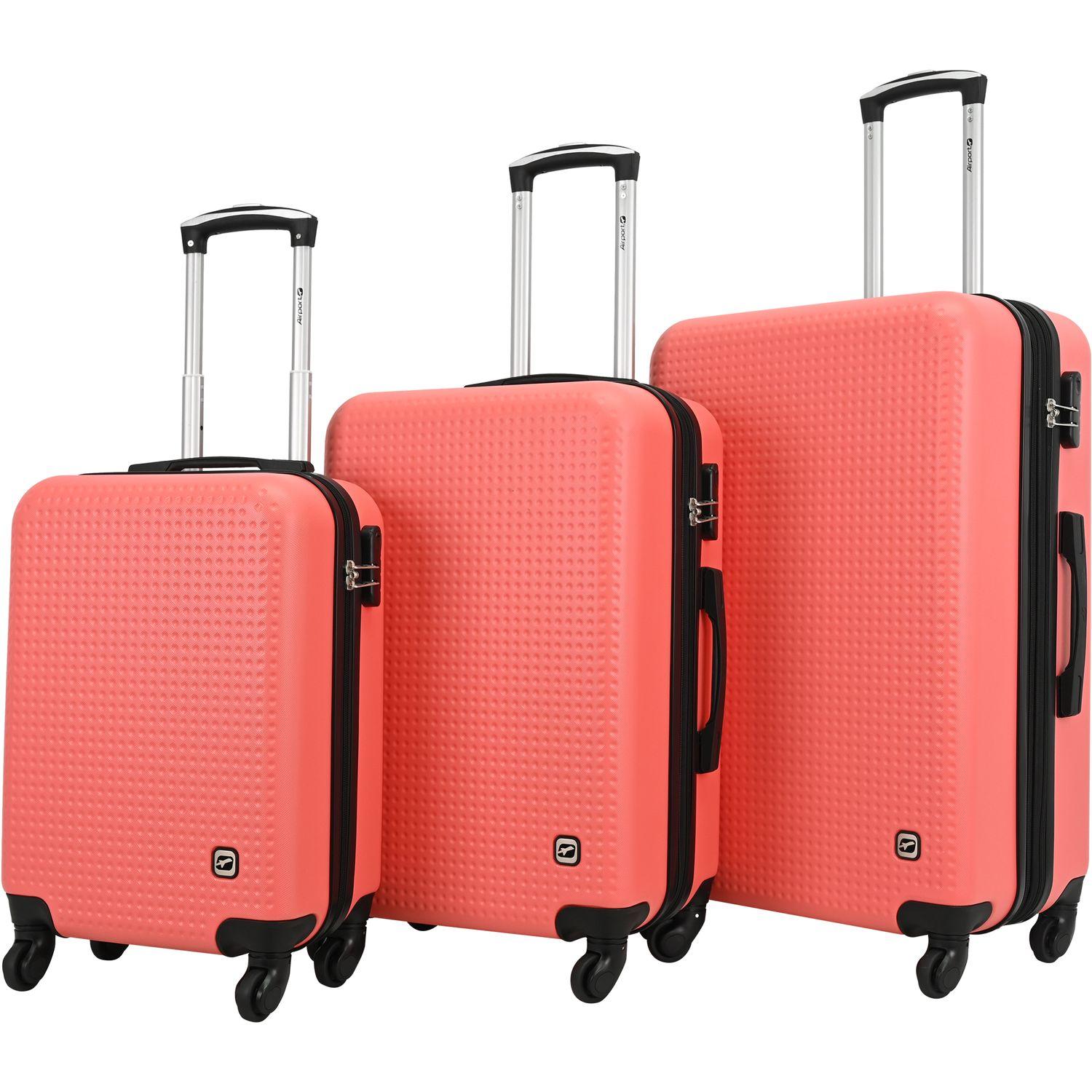 Voir la diapositive 9 : AIRPORT Valise ABS DOTS 55 cm 4 roues - Rouge